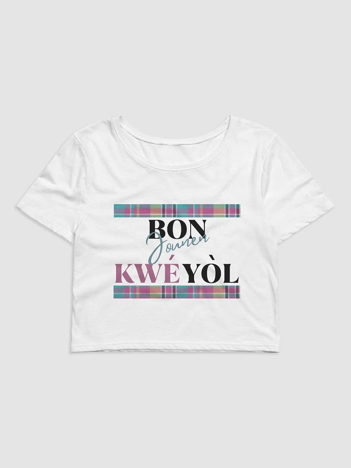 Kwéyòl Madras Paradise Crop Tee product image (12)