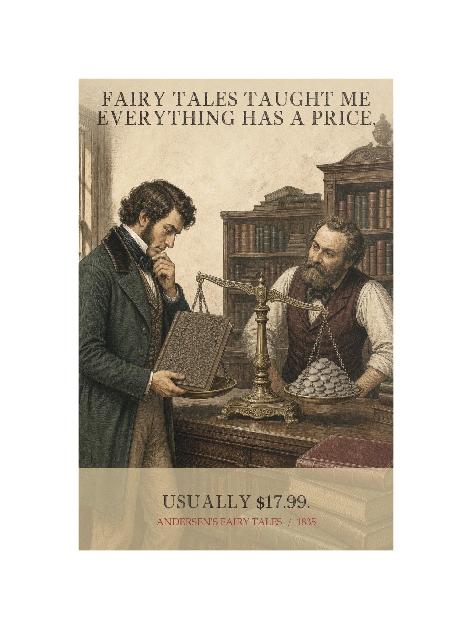 Fairy Tales Taught Me Everything Has Price -- Andersens Fairy Tales Art Print product image (12)