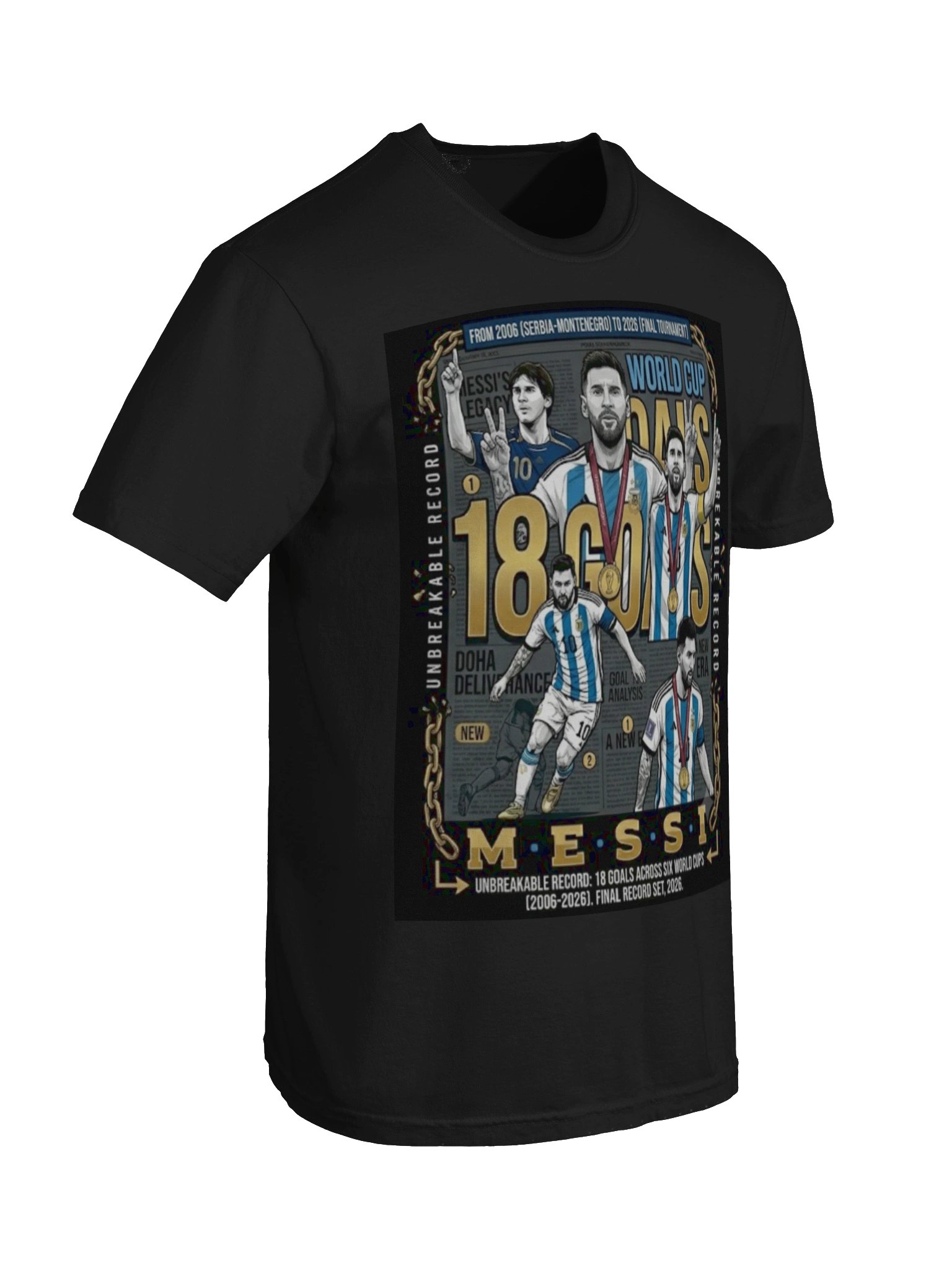Messi 18 Goals T-Shirt - All Time World Cup Top Scorer Graphic Tee product image (78)