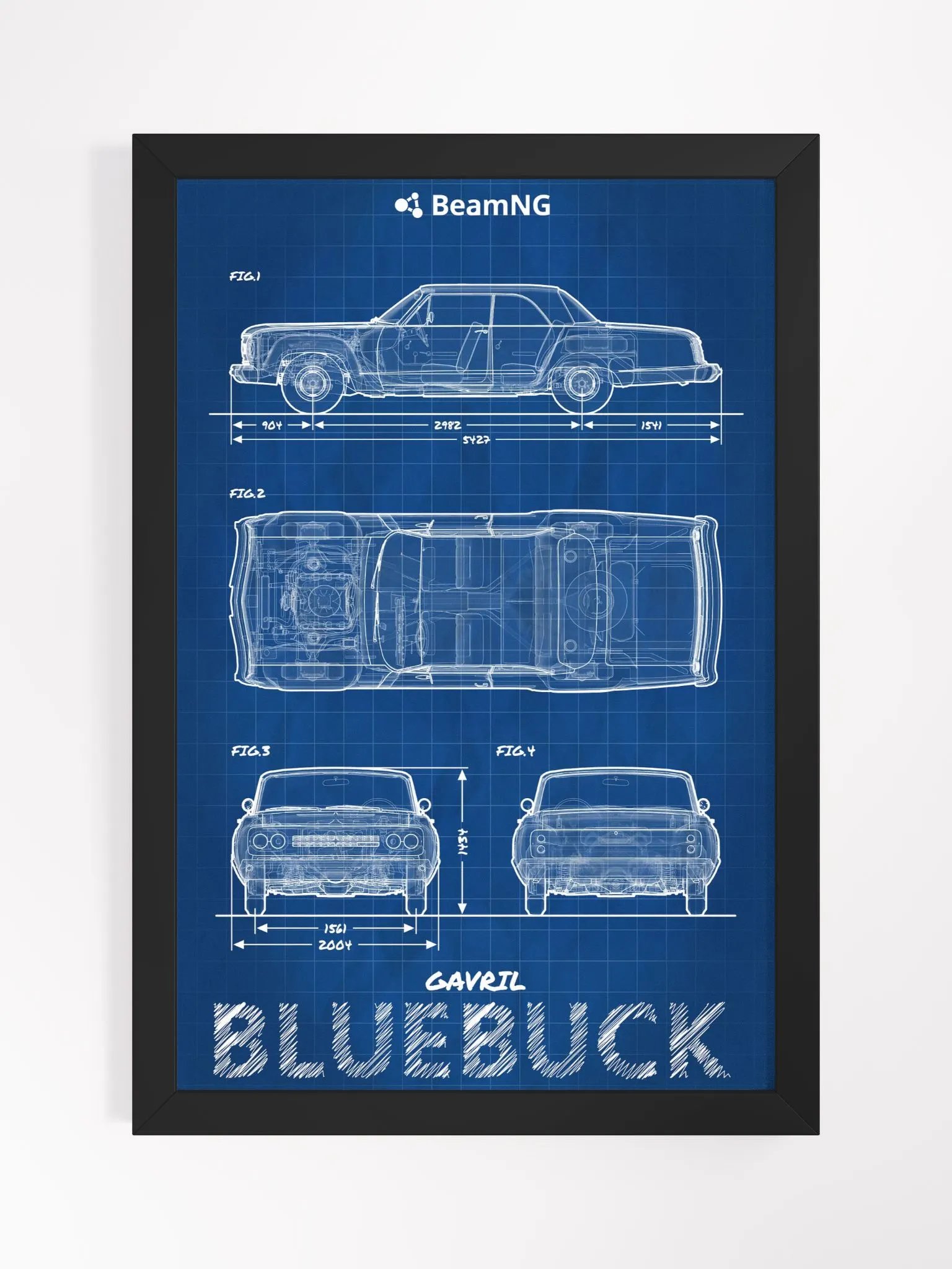 Framed Poster: Gavril Bluebuck Blueprint product image (1)