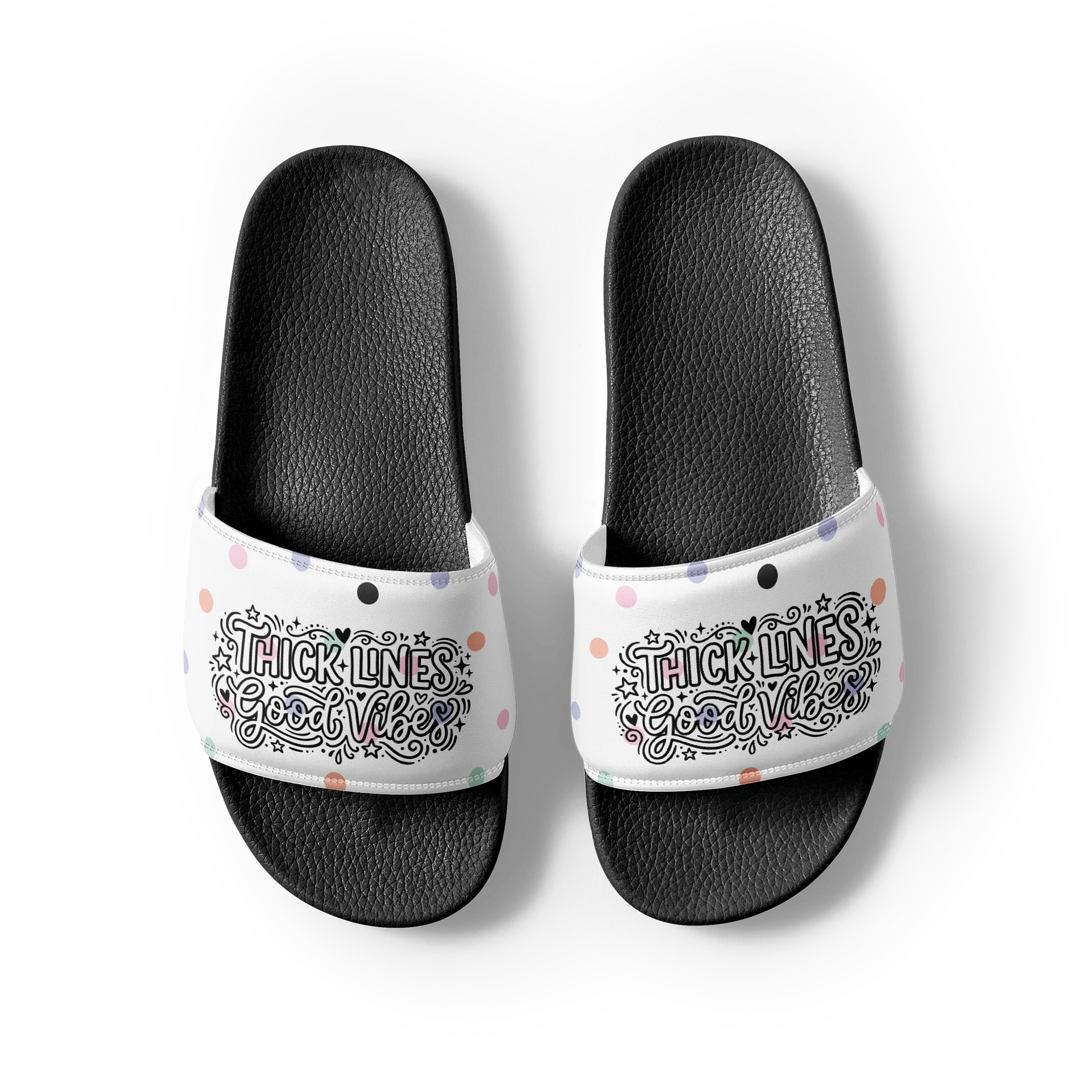 Good Vibes Polka Dot Men's Slides product image (4)