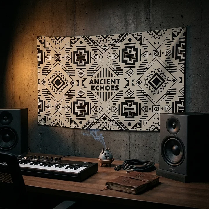 Aztec Ritual Flag — Ancient Geometry 02 product image (1)