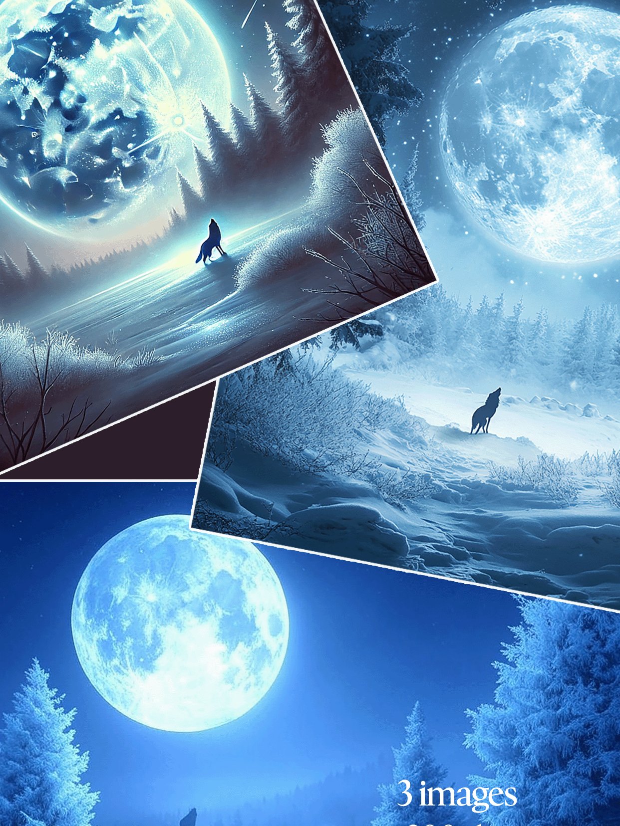 Lunar Inspirations: A Full Moon Digital Art Bundle product image (1)