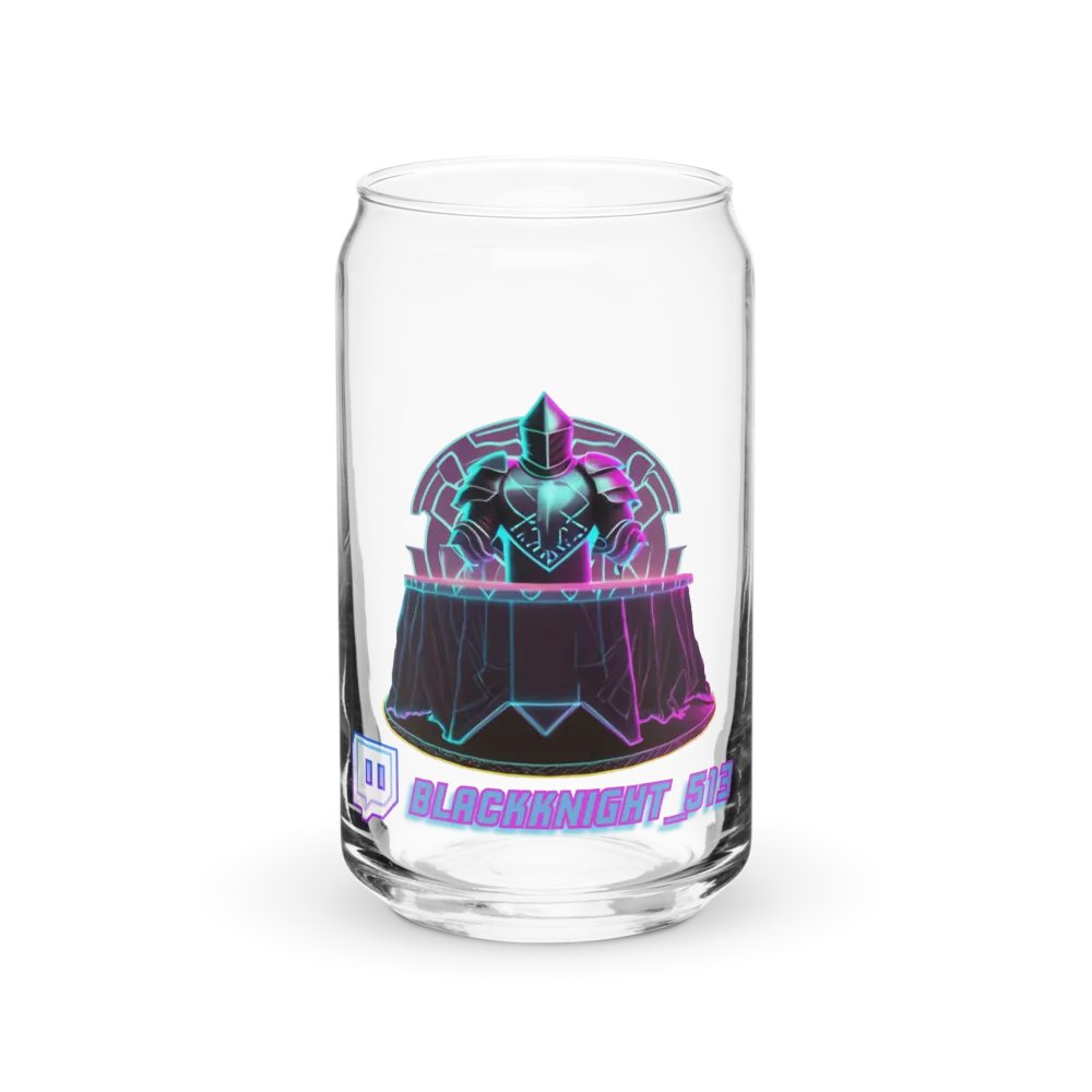 Blackknight_513 Can Shaped Glass Cup w/optional Lid & straw. product image (2)