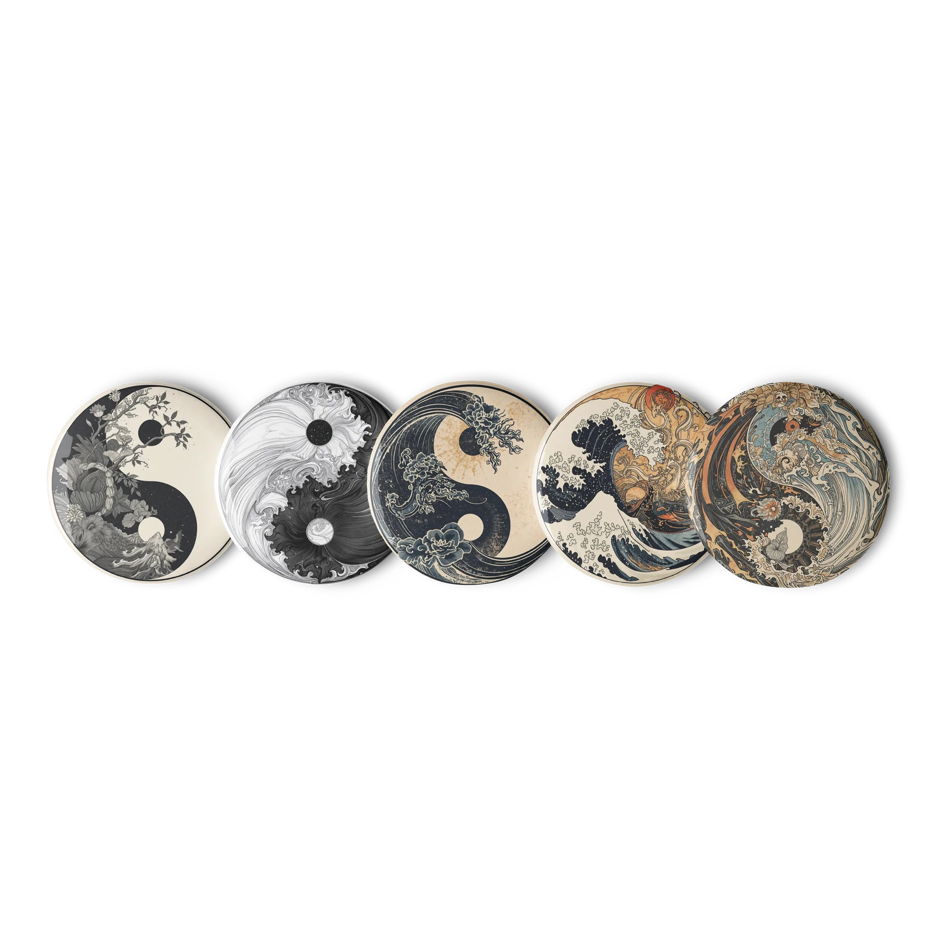 Cosmic Balance Art Pins (set 10) – Abstract Yin & Yang Collection product image (1)