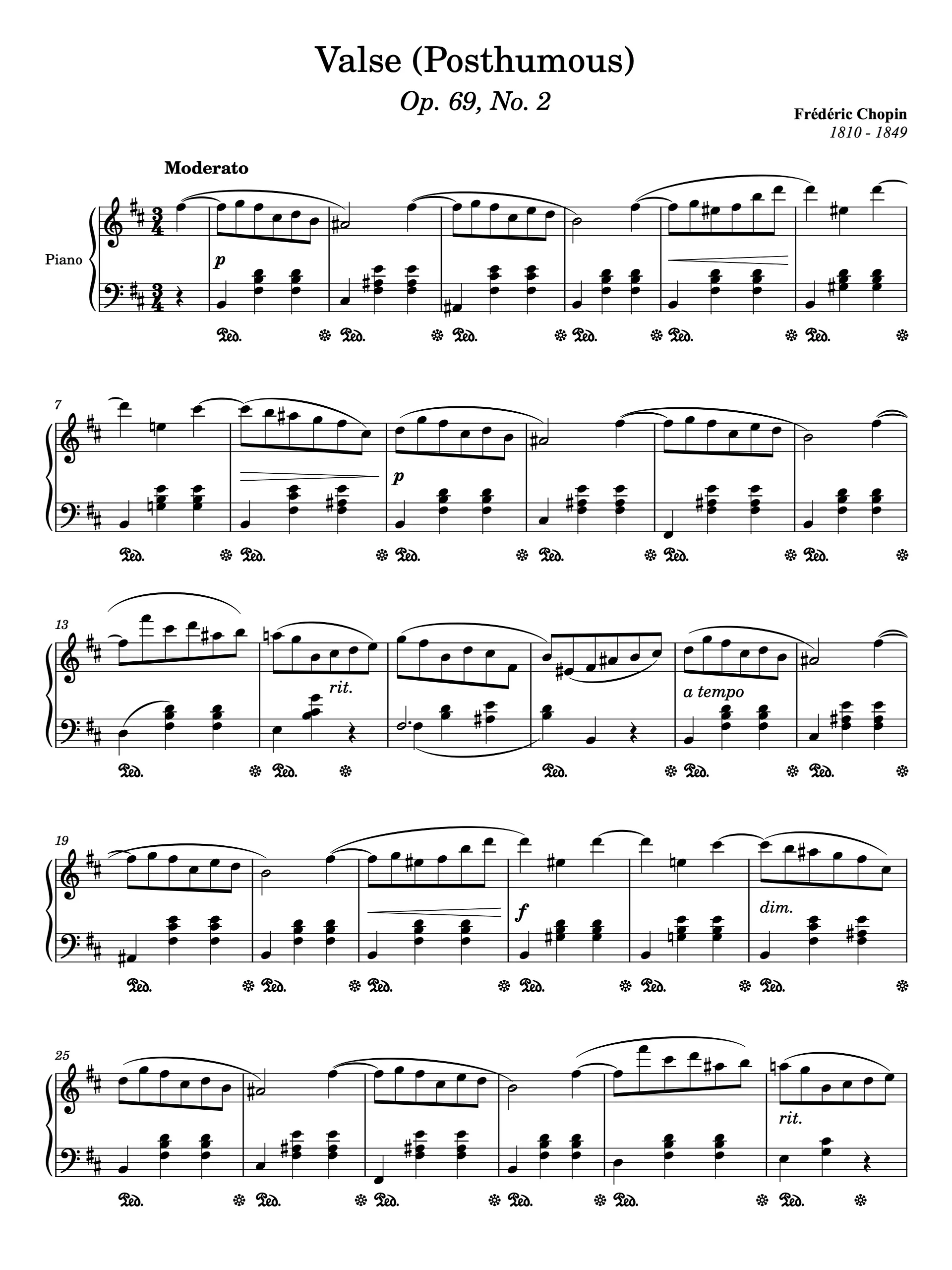 Waltz in B Minor, Op. 69, No. 2 product image (1)