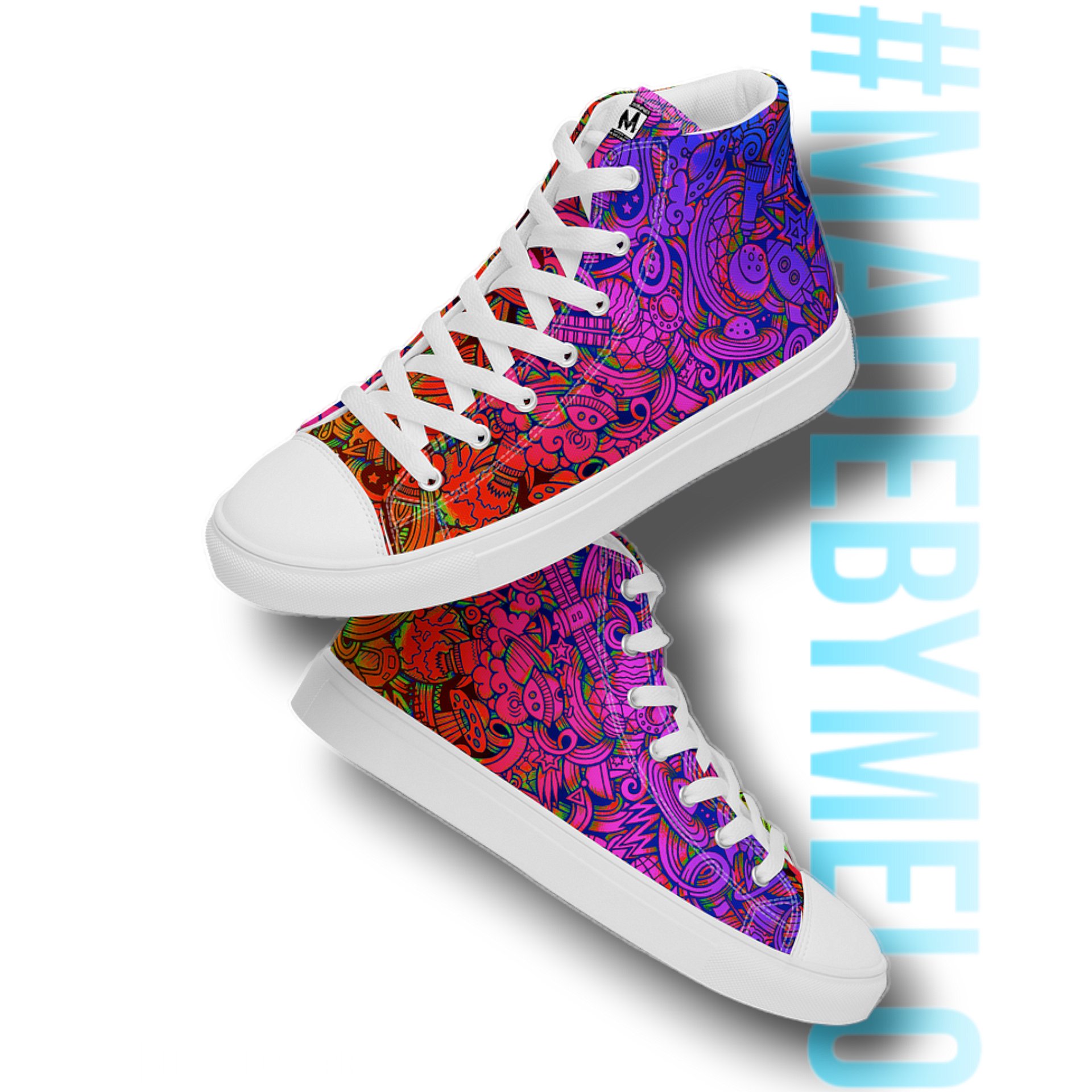 Rainbow Space Scribble - Women's High Tops | #MadeByMELO product image (1)