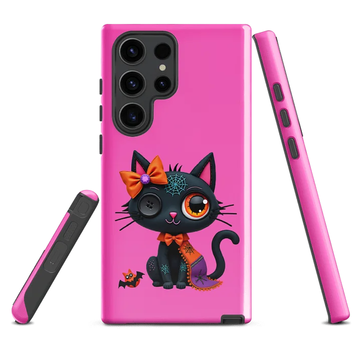Halloween Patchwork Black Cat, Samsung® Case product image (2)