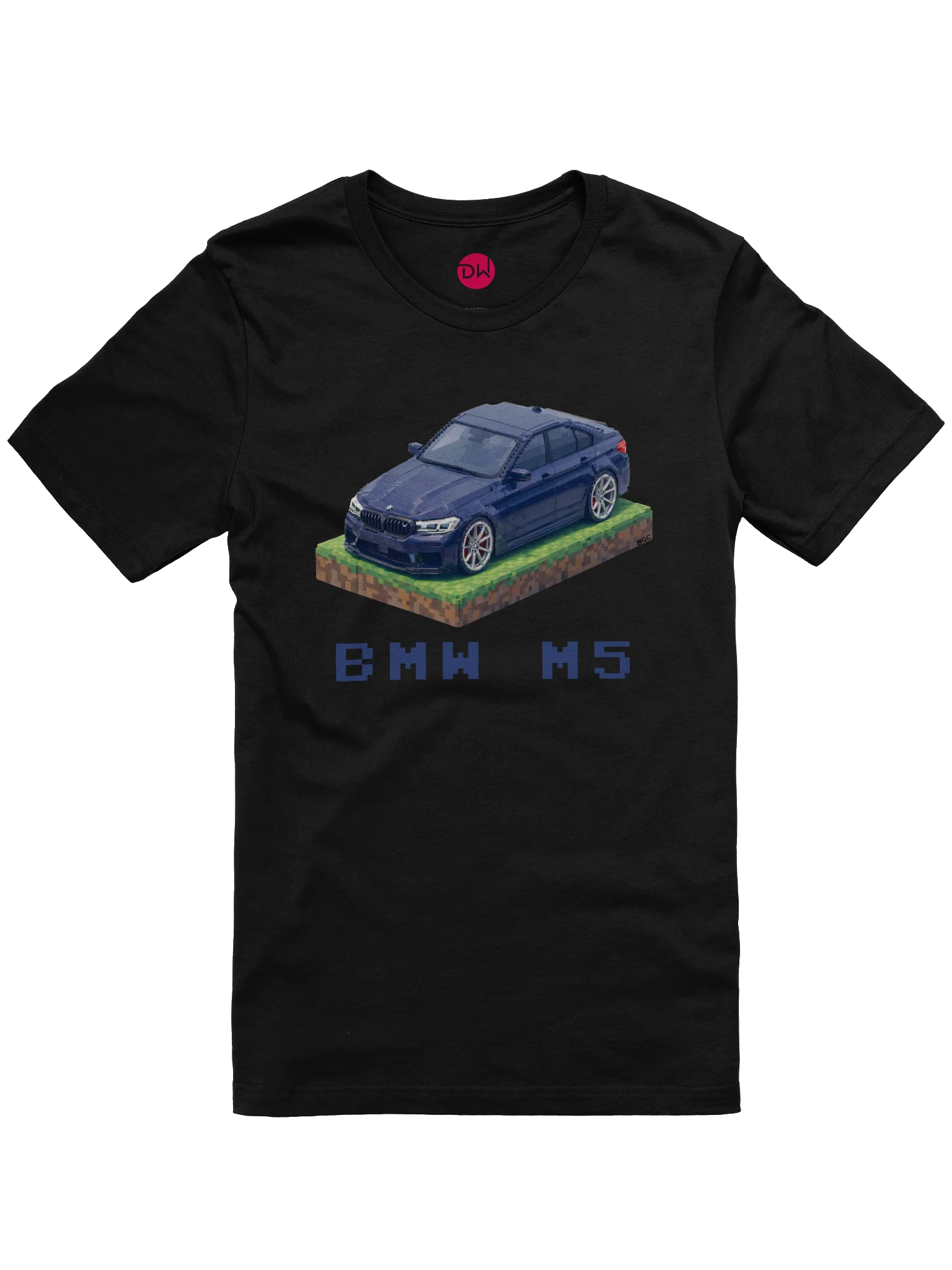 Blue BMW M5 F90 Shirt (Pixel, Retro, Minecraft) product image (2)