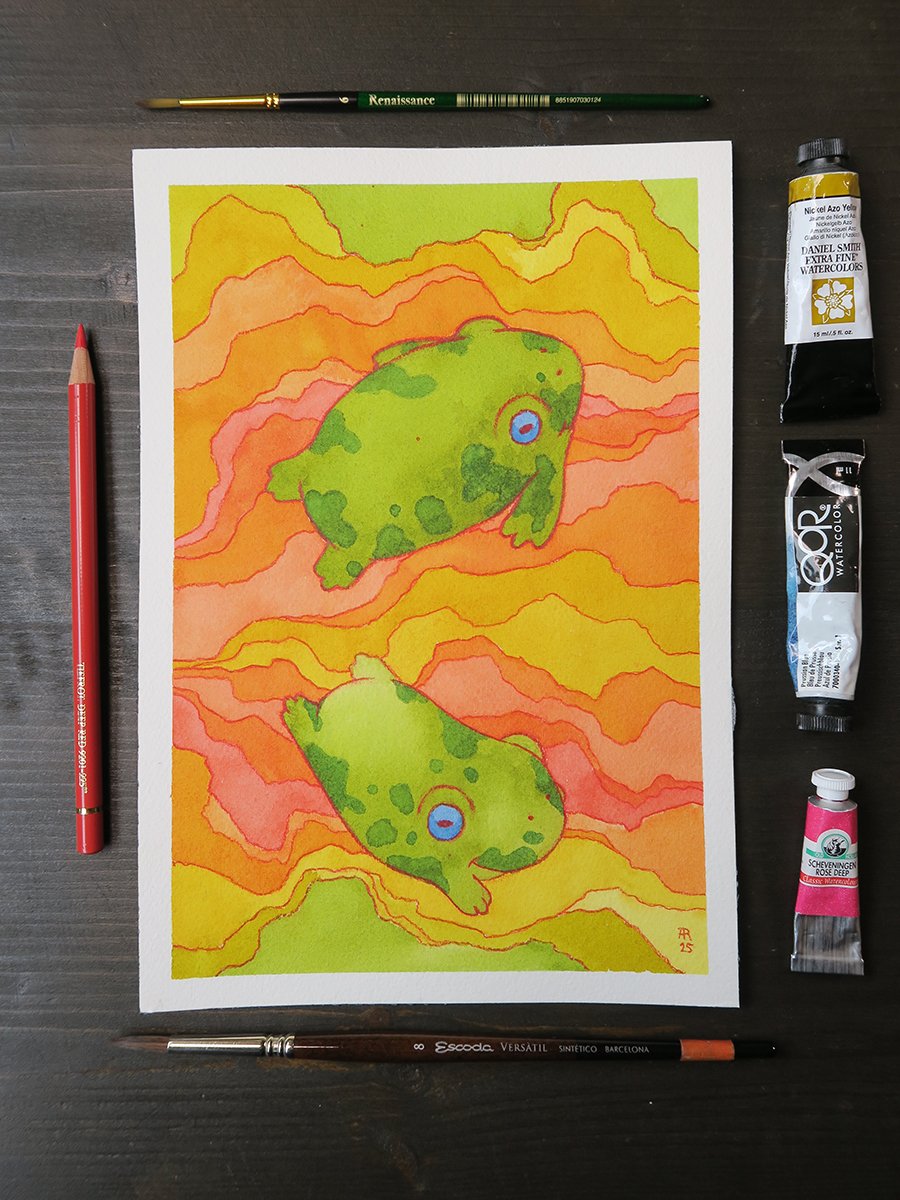 original artwork : trippy frogs product image (1)