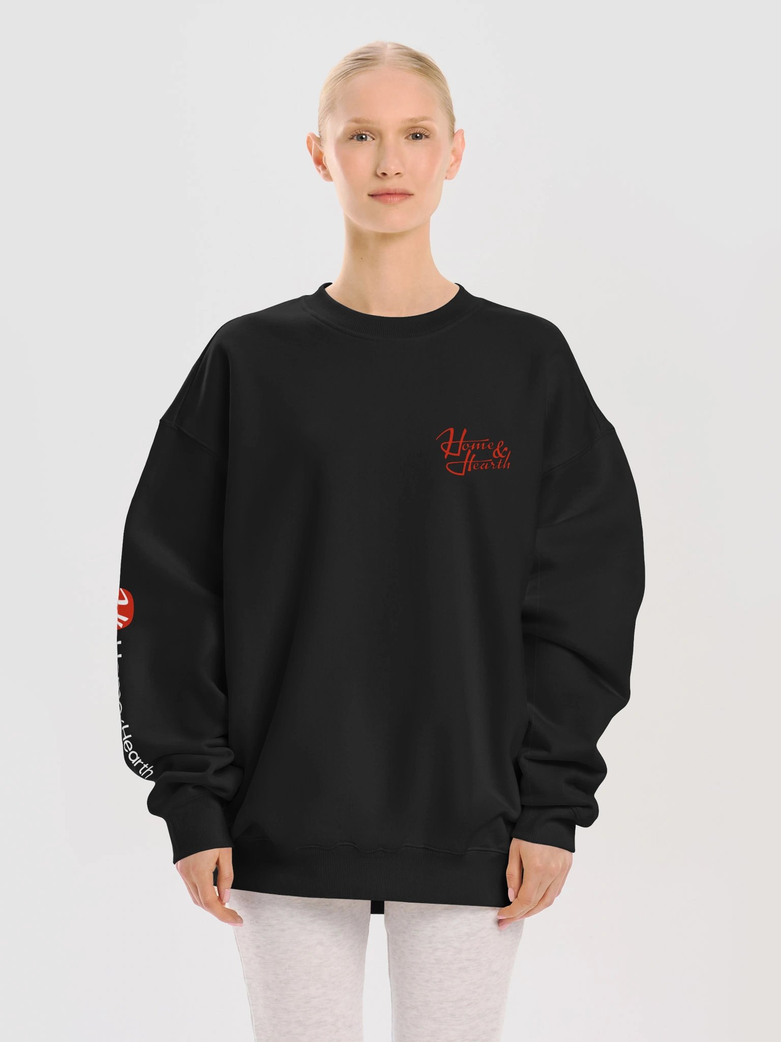 Home and Hearth Organic Sweatshirt - Signature Sleeved Red product image (8)