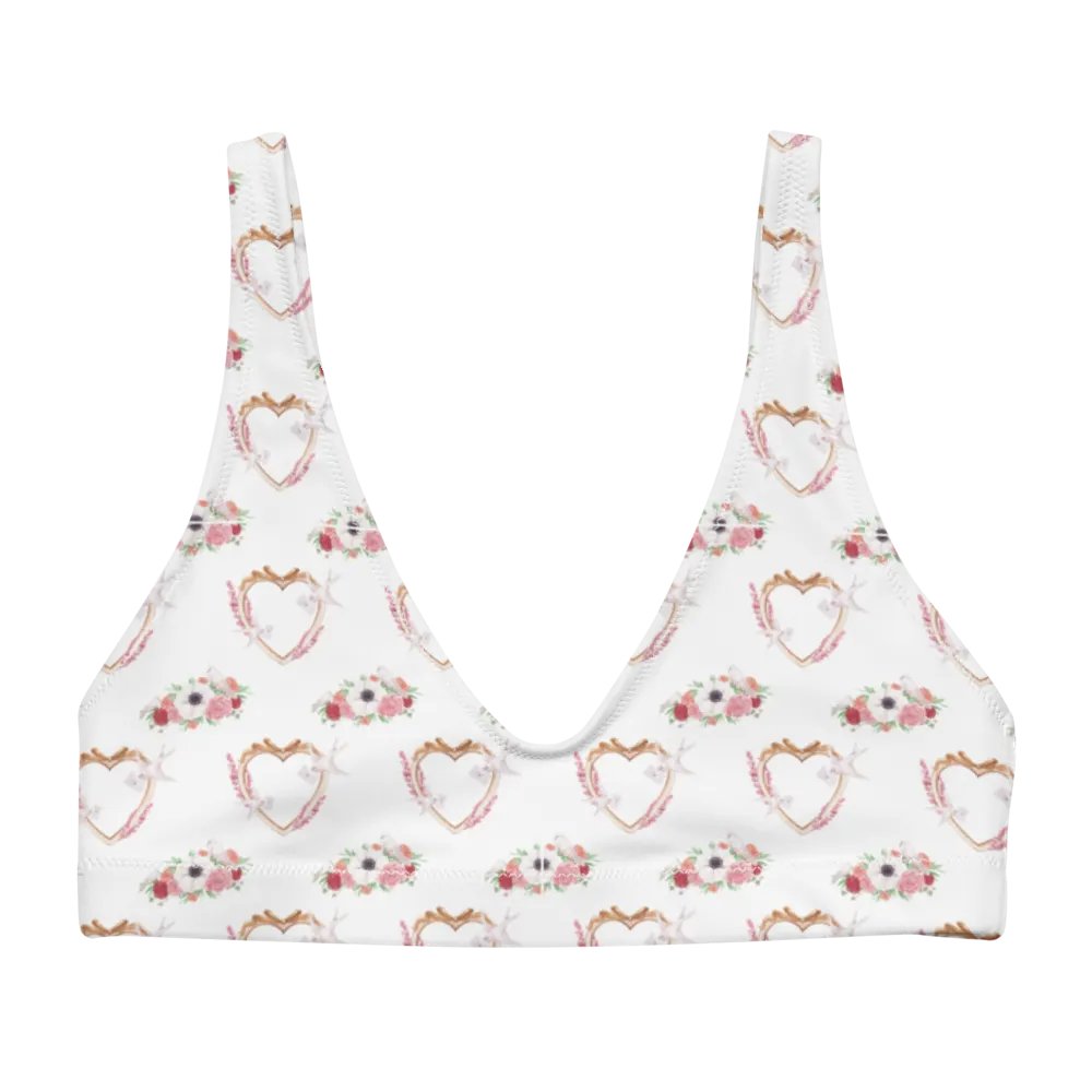 Watercolour Floral Pattern Padded Bikini Top - V4 product image (1)