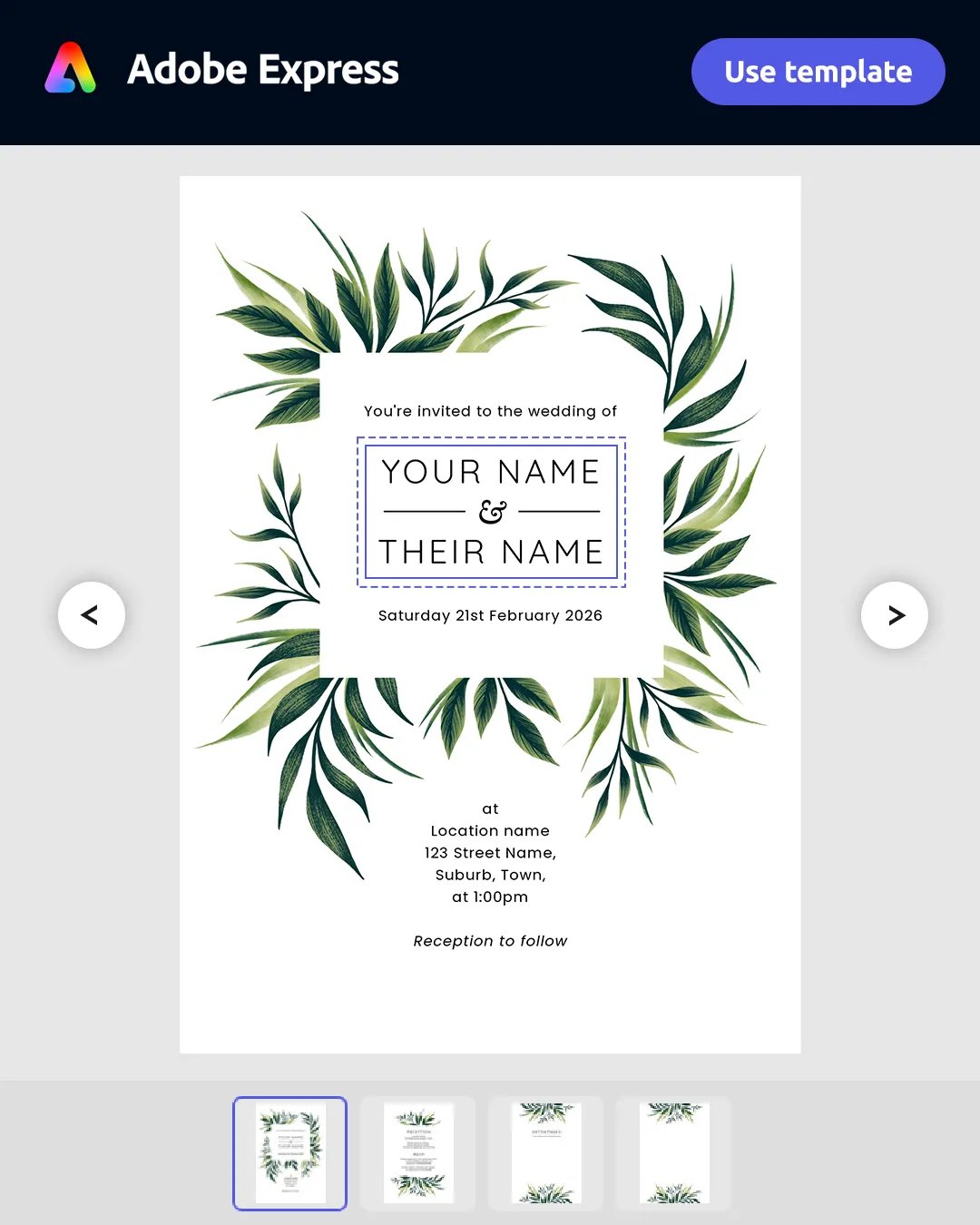 Greenery Wedding Invitation Suite product image (8)