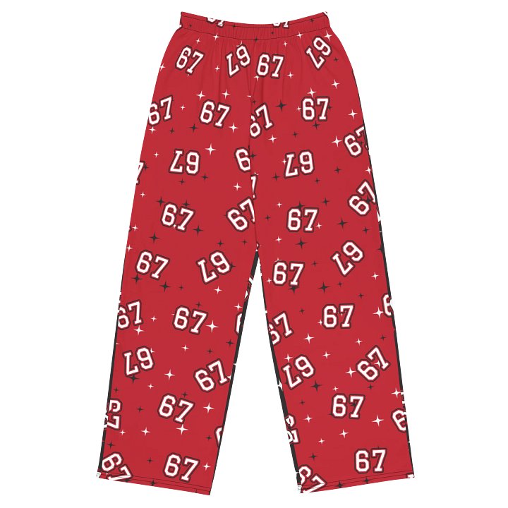 Funny Christmas Six Seven Matching Unisex Straight Leg Pants - Santa 67 meme product image (1)