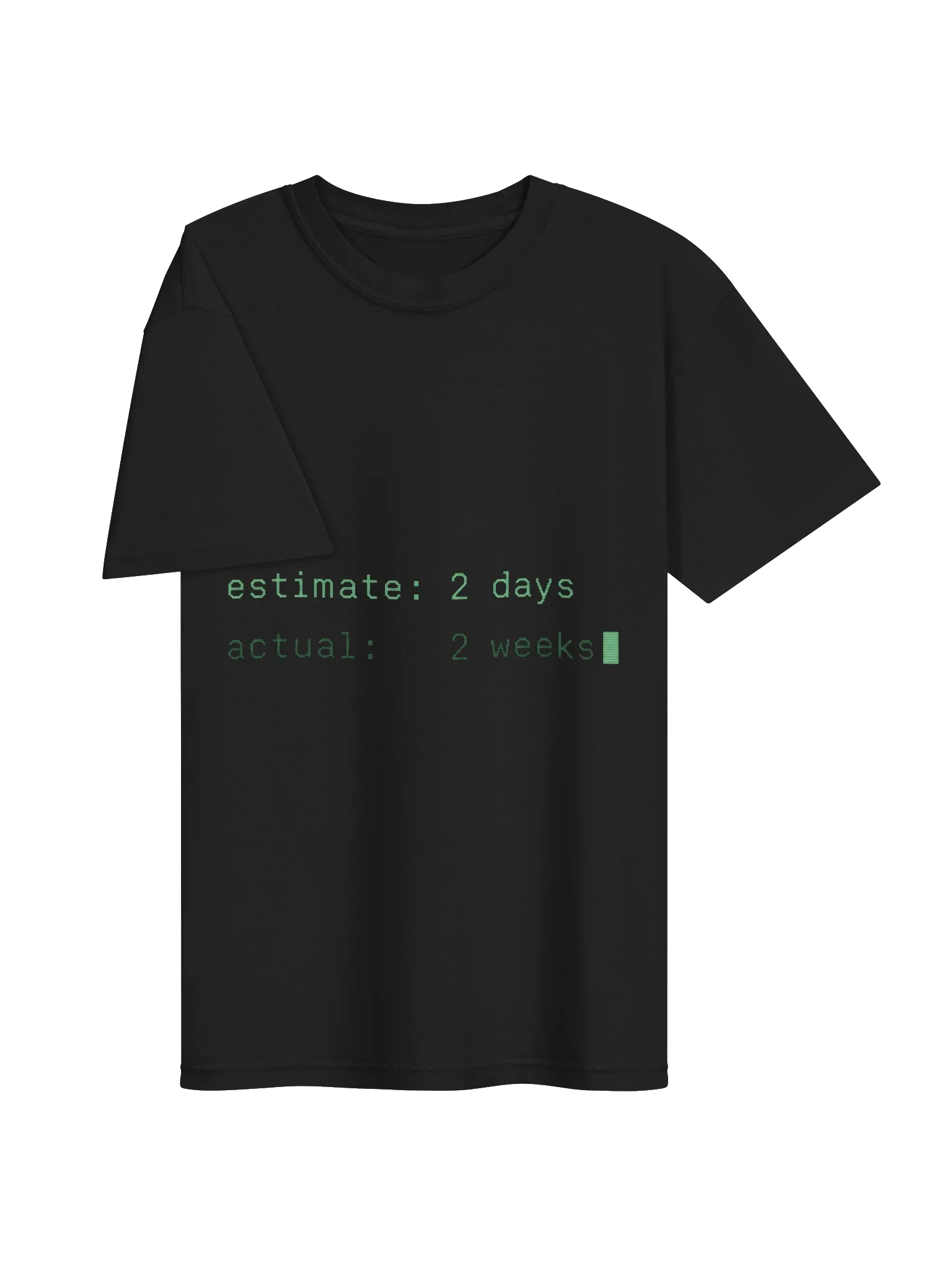 Estimate 2 Days Actual 2 Weeks Tee — view 3