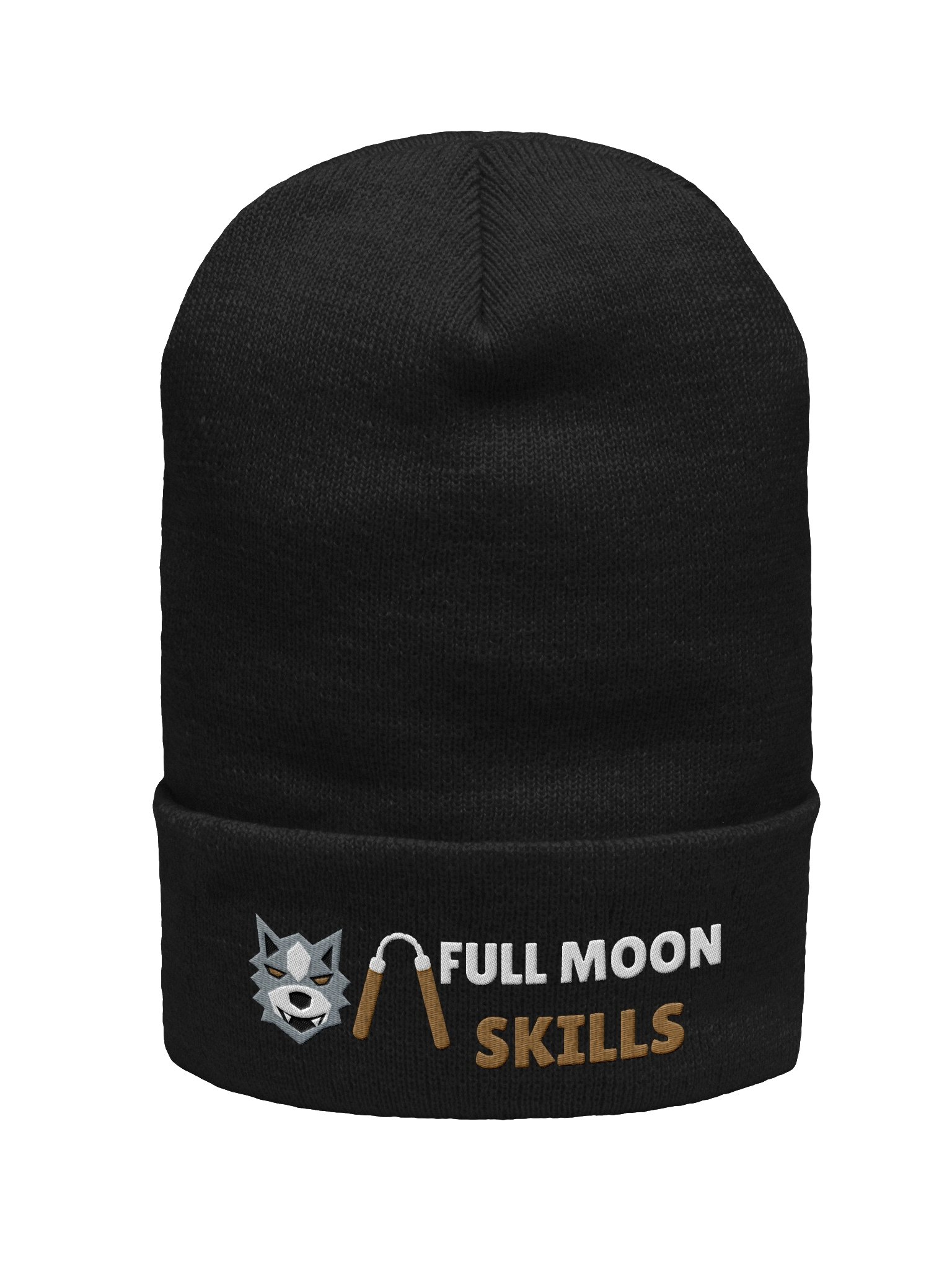 PATB Full Moon Skills Wolf Emblem Cuffed Beanie product image (1)