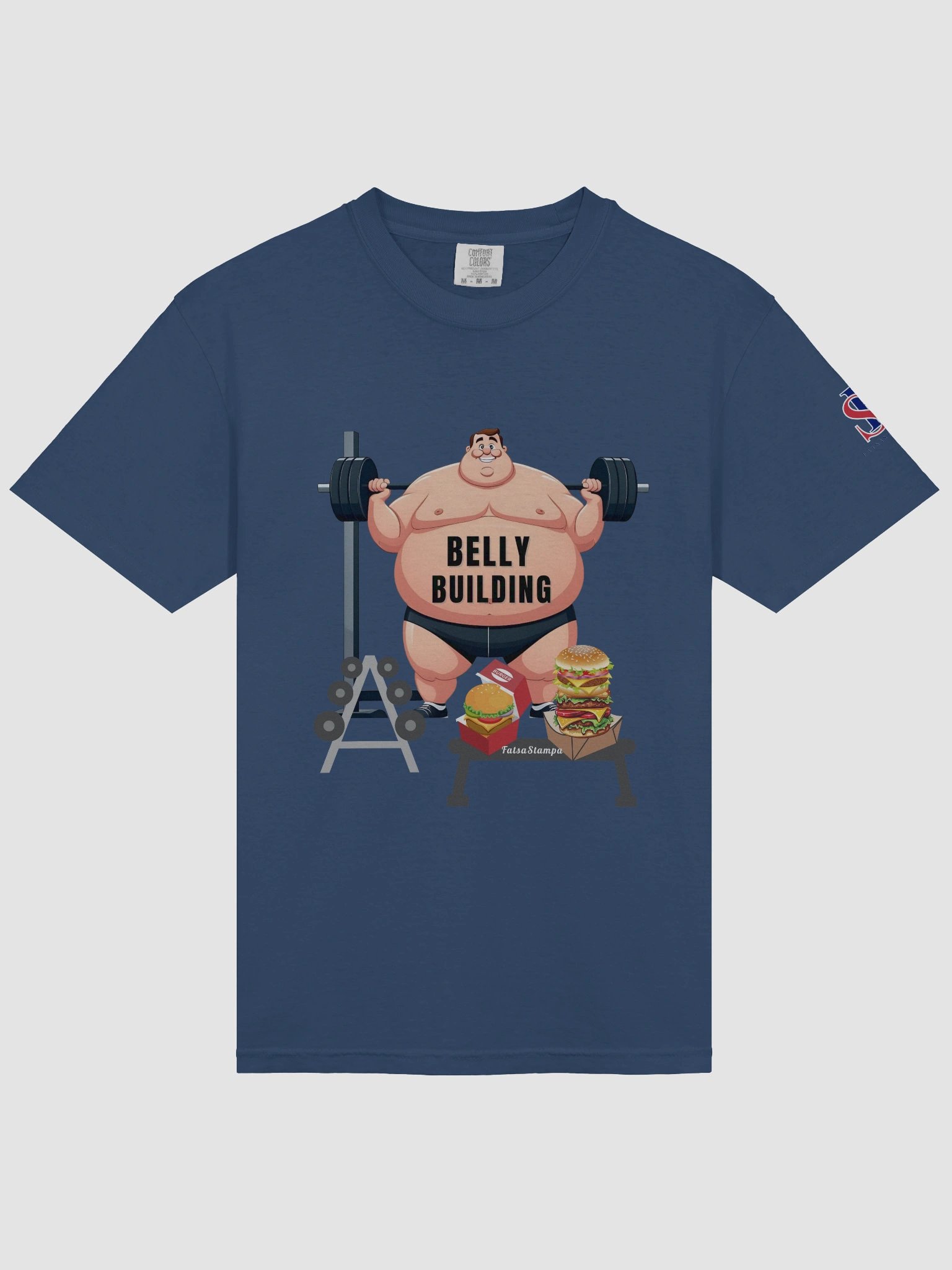 BELLY BUILDING” Funny Gym Parody T-Shirt – Body Positivity & Humor Comfort T-Shirt product image (5)