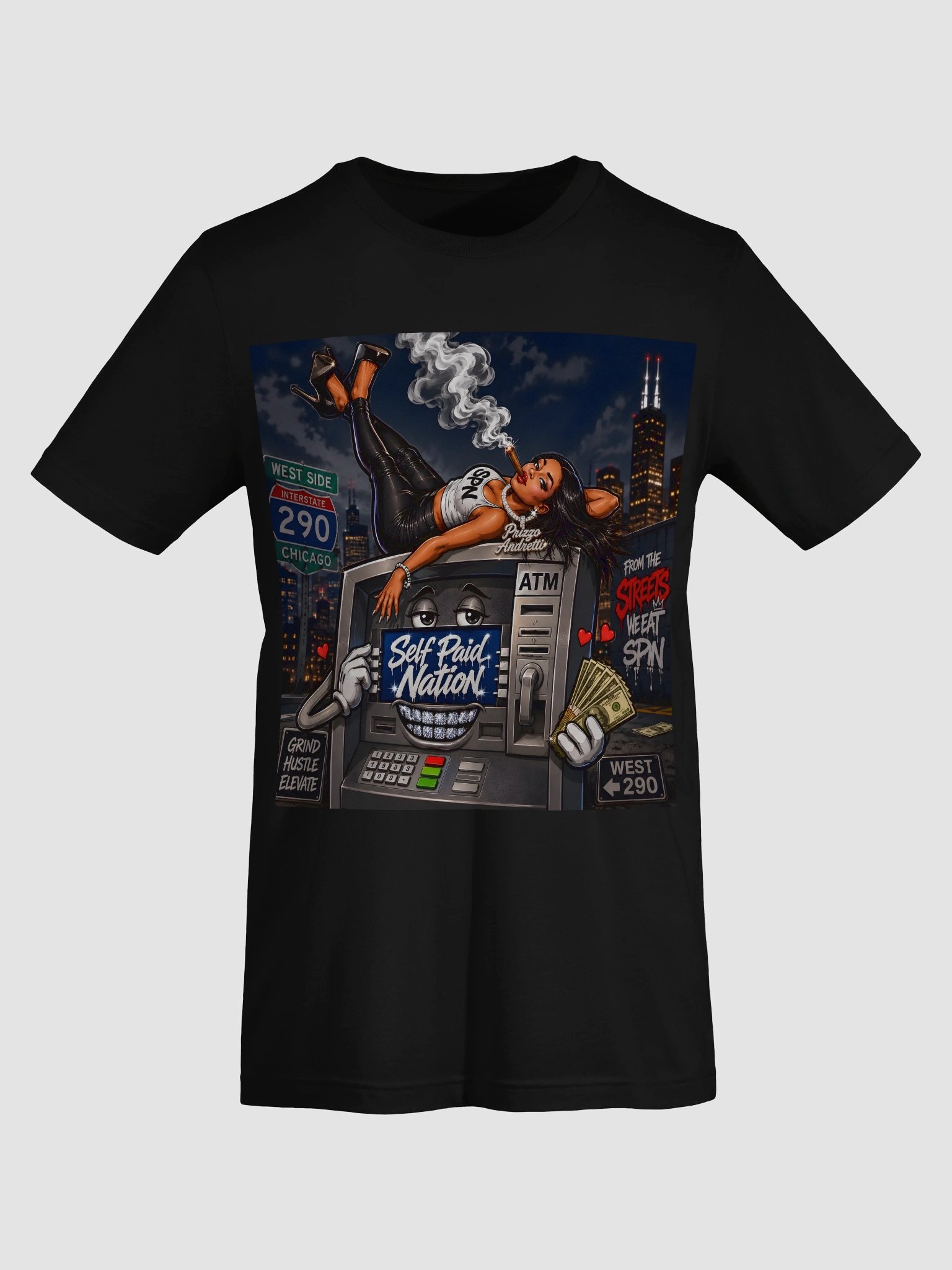 Self Paid Nation Chicago Hustle Tee product image (29)