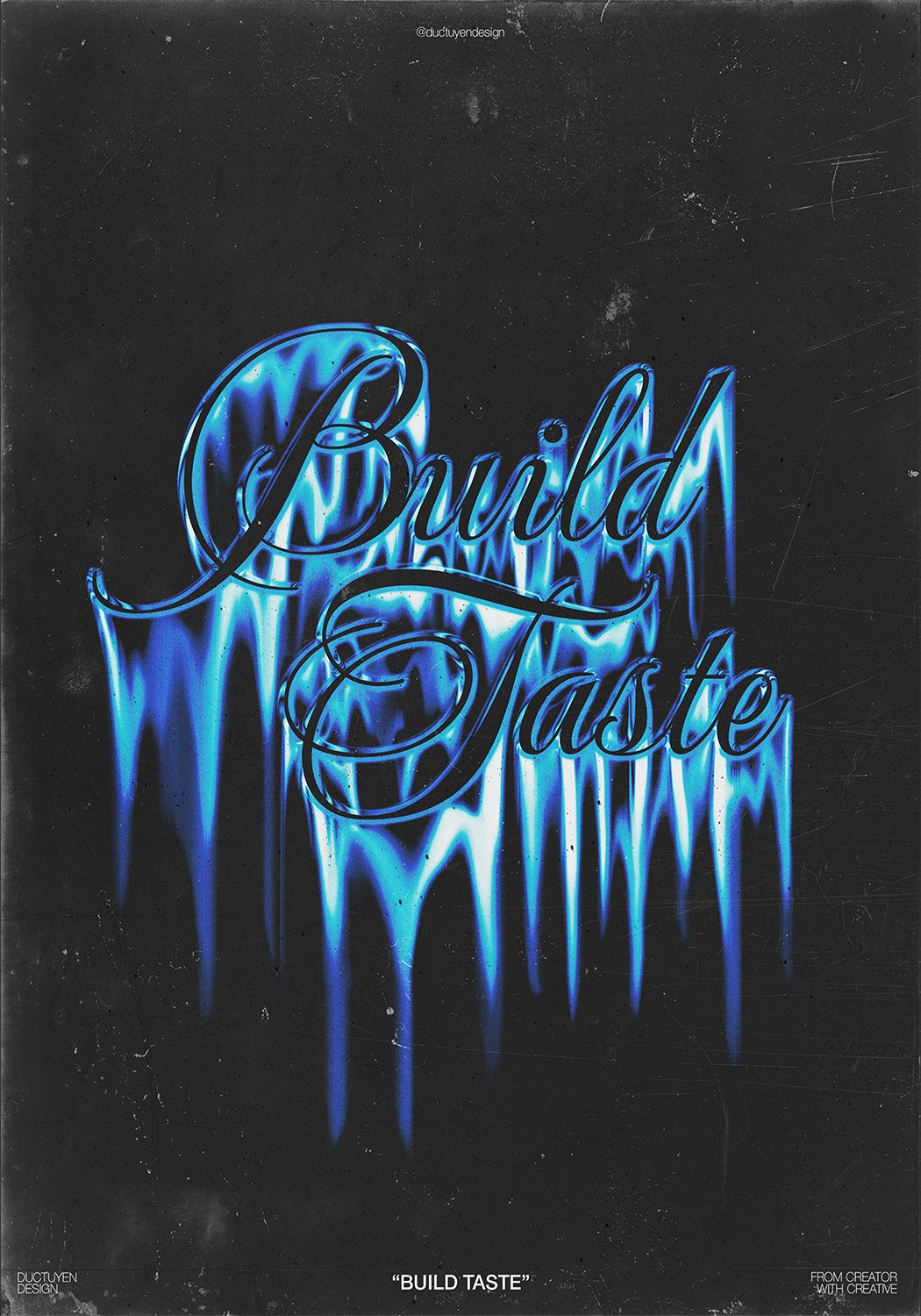 "BUILD TASTE" Typography Print Poster (Unframe) product image (1)