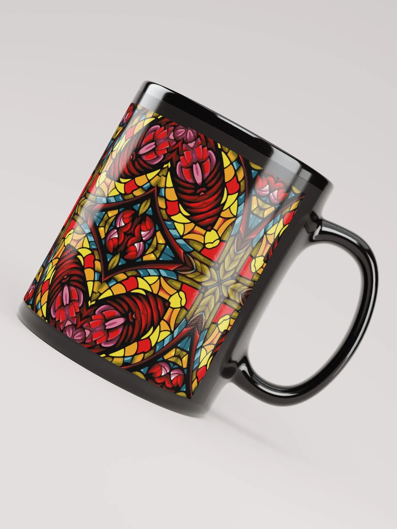 8T Sips Mosaic Black Glossy Mug product image (4)