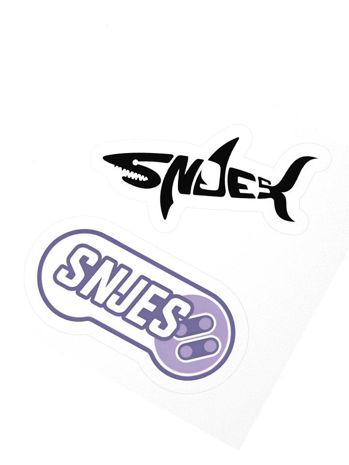 SNJES Dual Logo Kiss Cut Stickers product image (6)