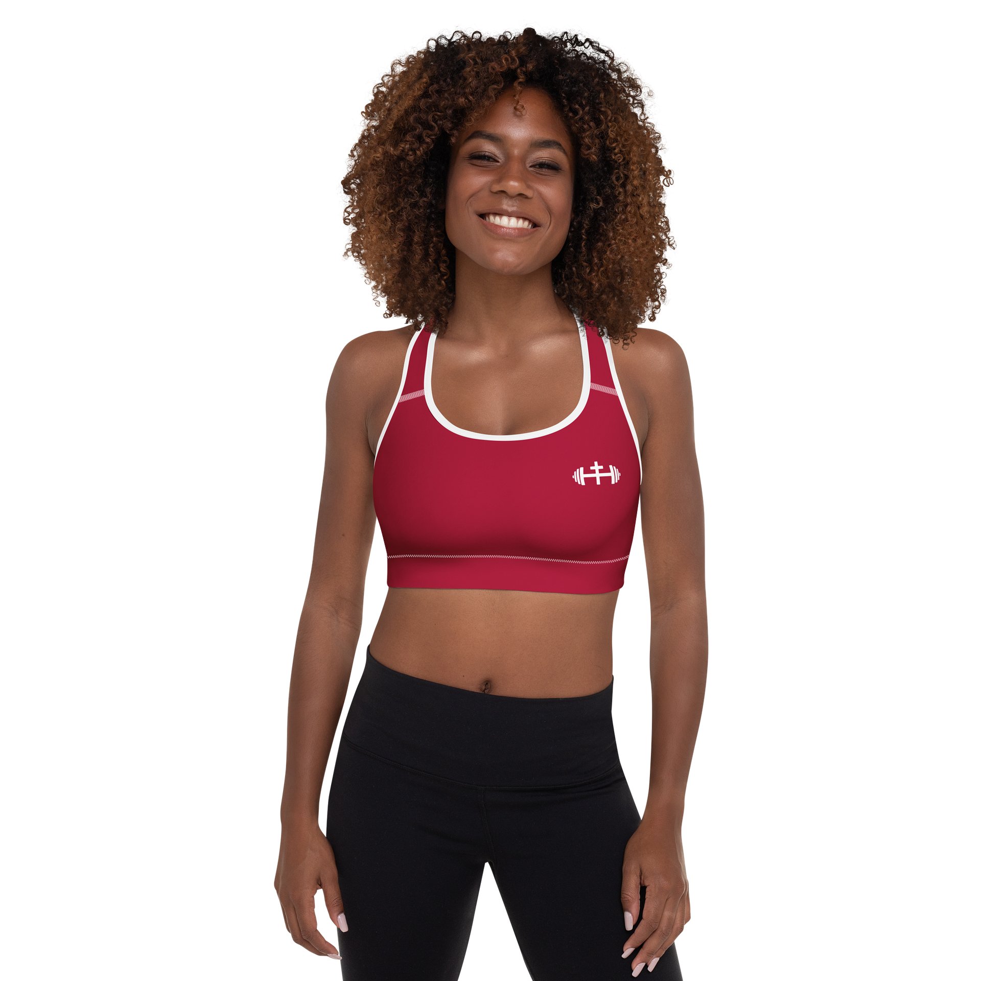 His House Womens Padded Sports Bra - Red product image (4)