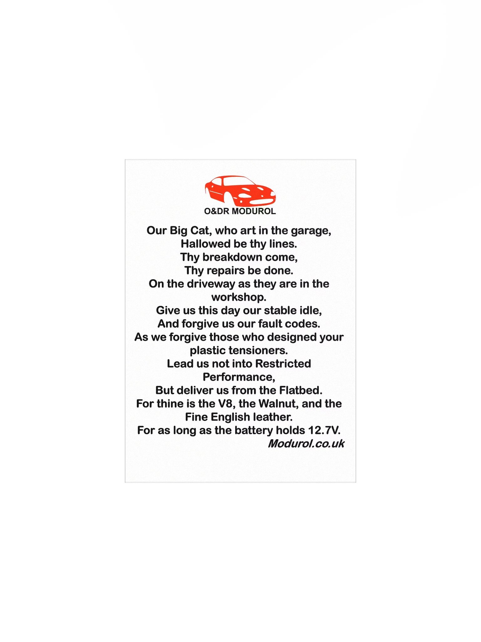 Modurol Premier Contributor - Big Cat Prayer Poster product image (1)