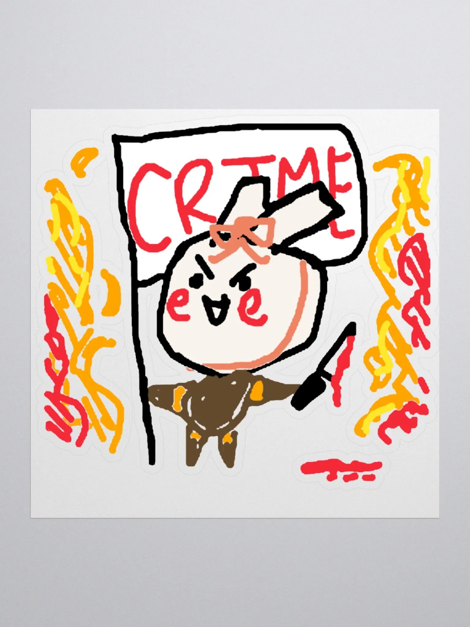 Pu Crime Flag Sticker product image (1)