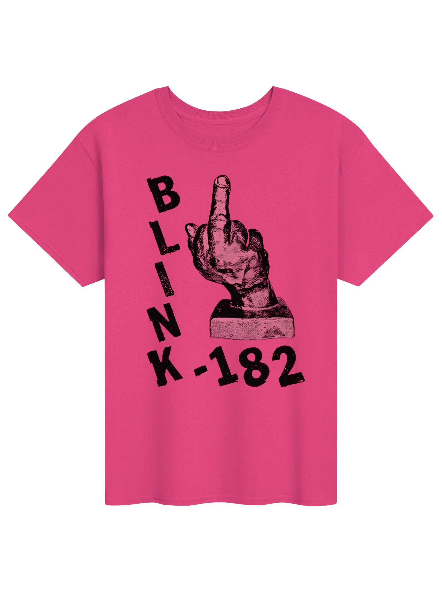 Blink-182 Pink Middle Finger T-Shirt product image (1)