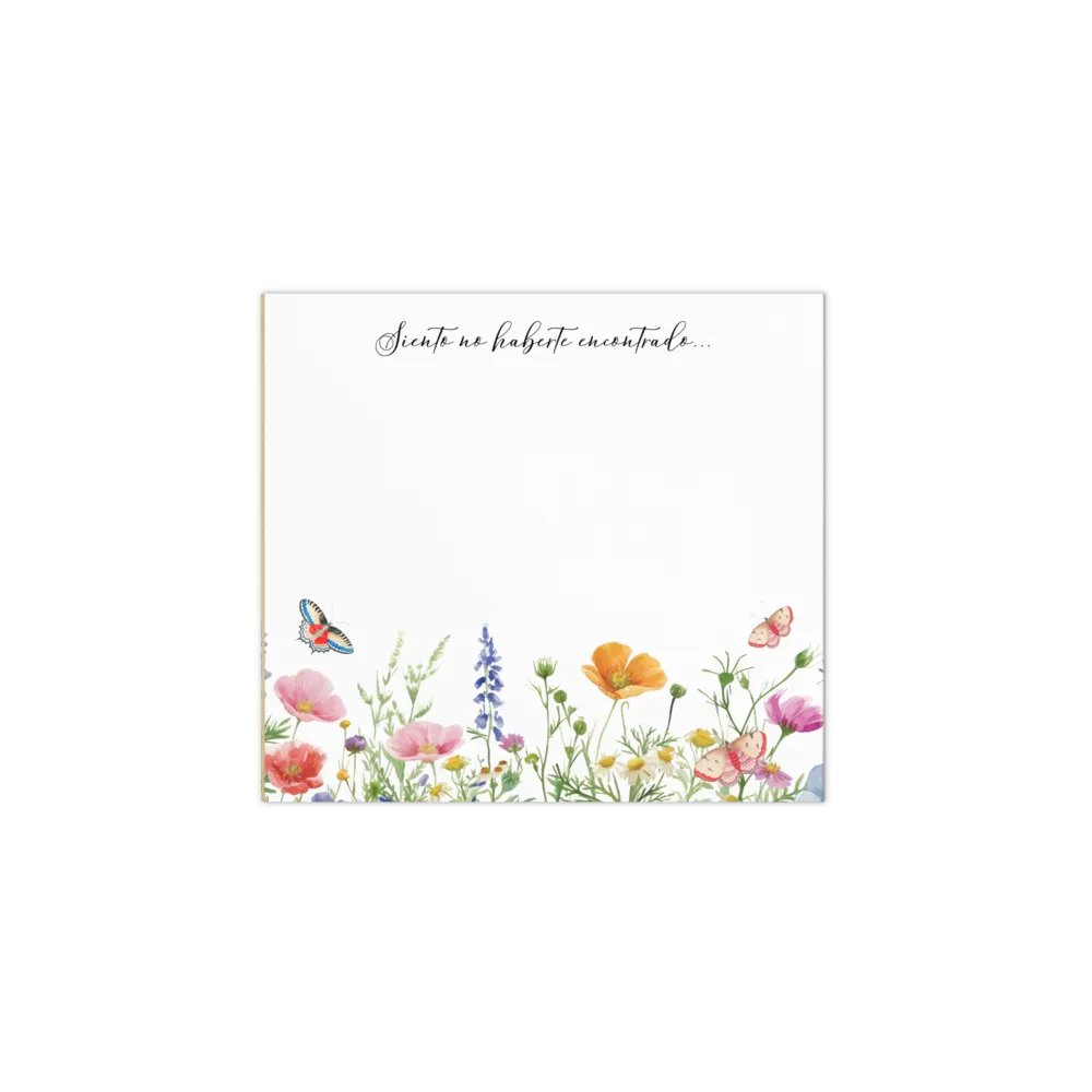 'Siento No Haberte Encontrado' Floral Butterflies Notepad product image (1)