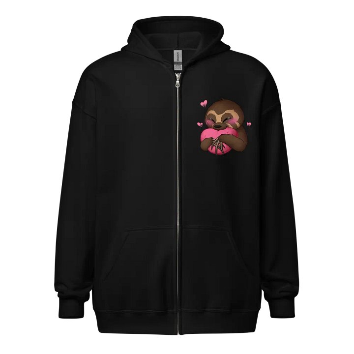 Blushing Cupid Sloth Zip Hoodie product image (1)