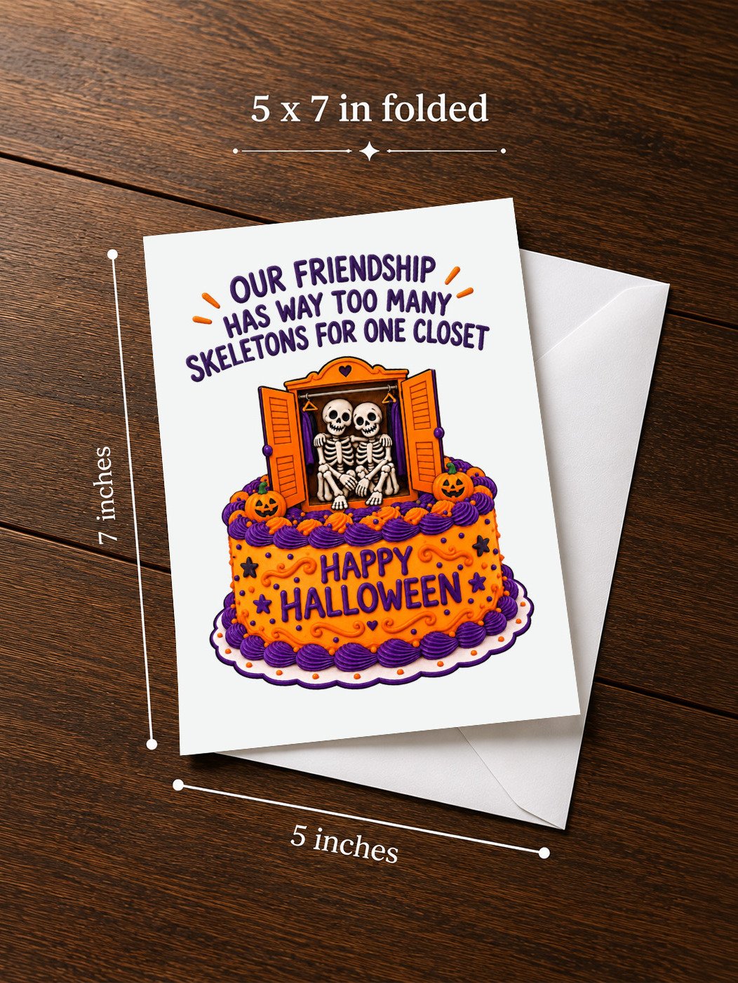 Our Friendship Has Too Many Skeletons For One Closet: Funny Best Friend/Partner Halloween Card product image (3)