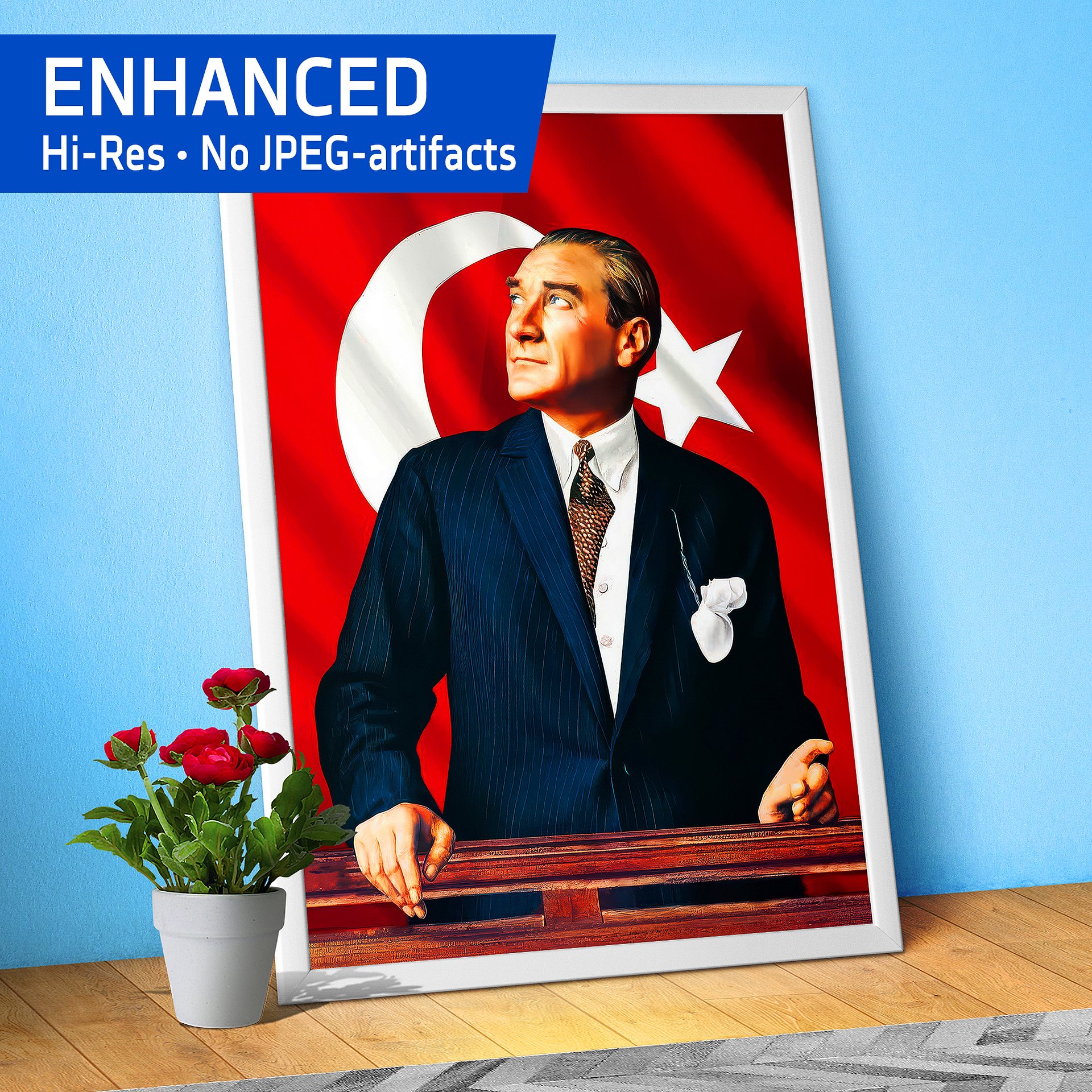 Atatürk Poster, Turkey — Mustafa Kemal Ataturk art product image (1)