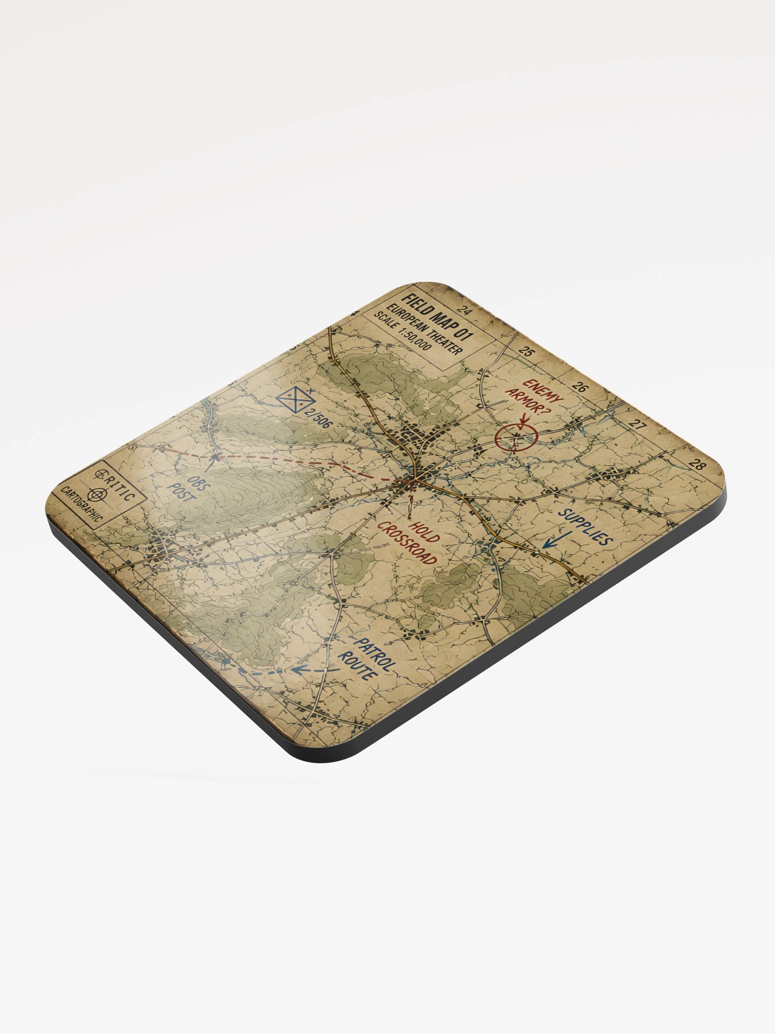 WWII Field Map – Tactical Coaster product image (3)
