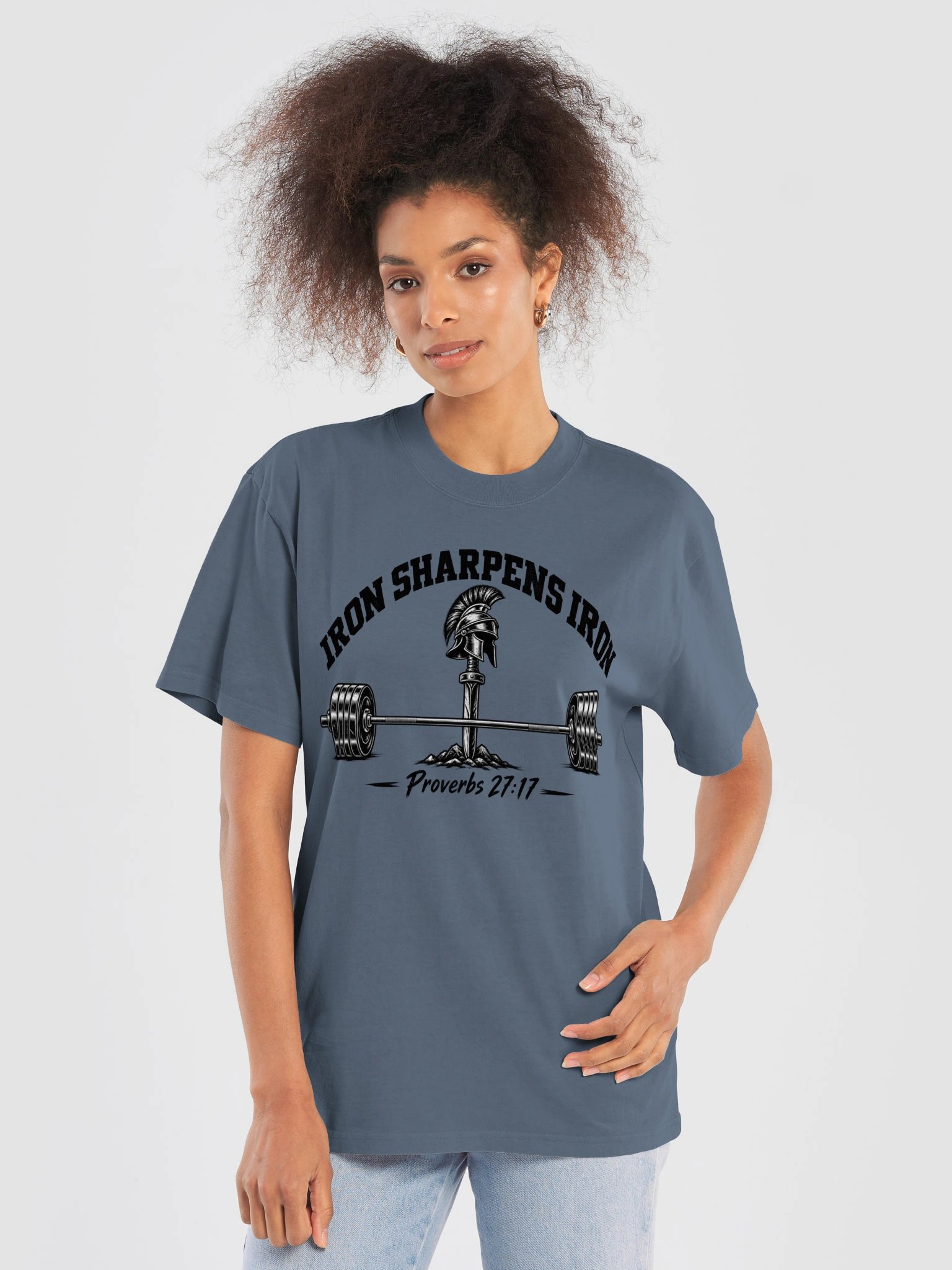 Iron Sharpens Iron Oversized Tee | Proverbs 27:17 product image (21)