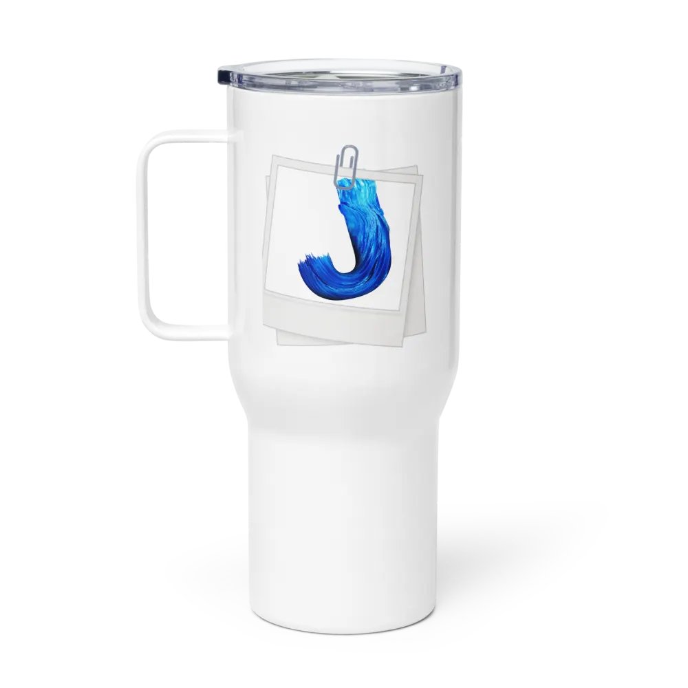 J-Elegant Blue Stroke Travel Mug product image (1)