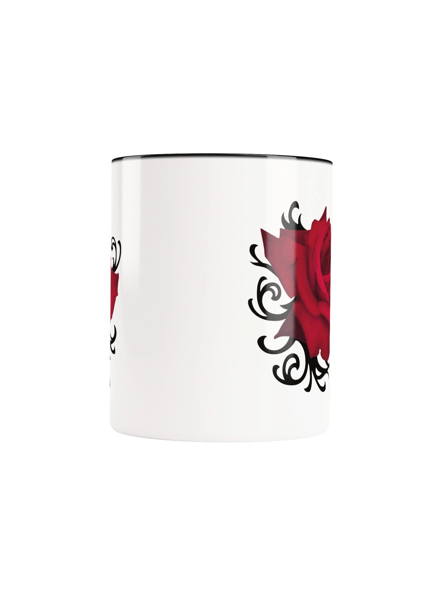 Gothic Dark Red Rose Ceramic Mug – Moody Crimson Floral Coffee Cup product image (10)