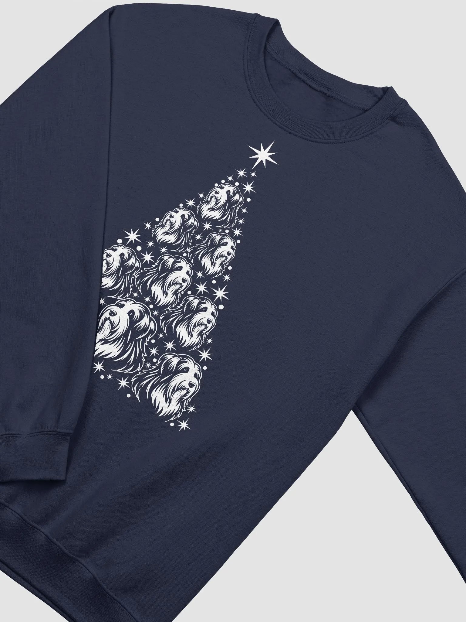 Bearded Collie Christmas Tree Sweatshirt Design for Bearded Collie Paw-rents product image (19)