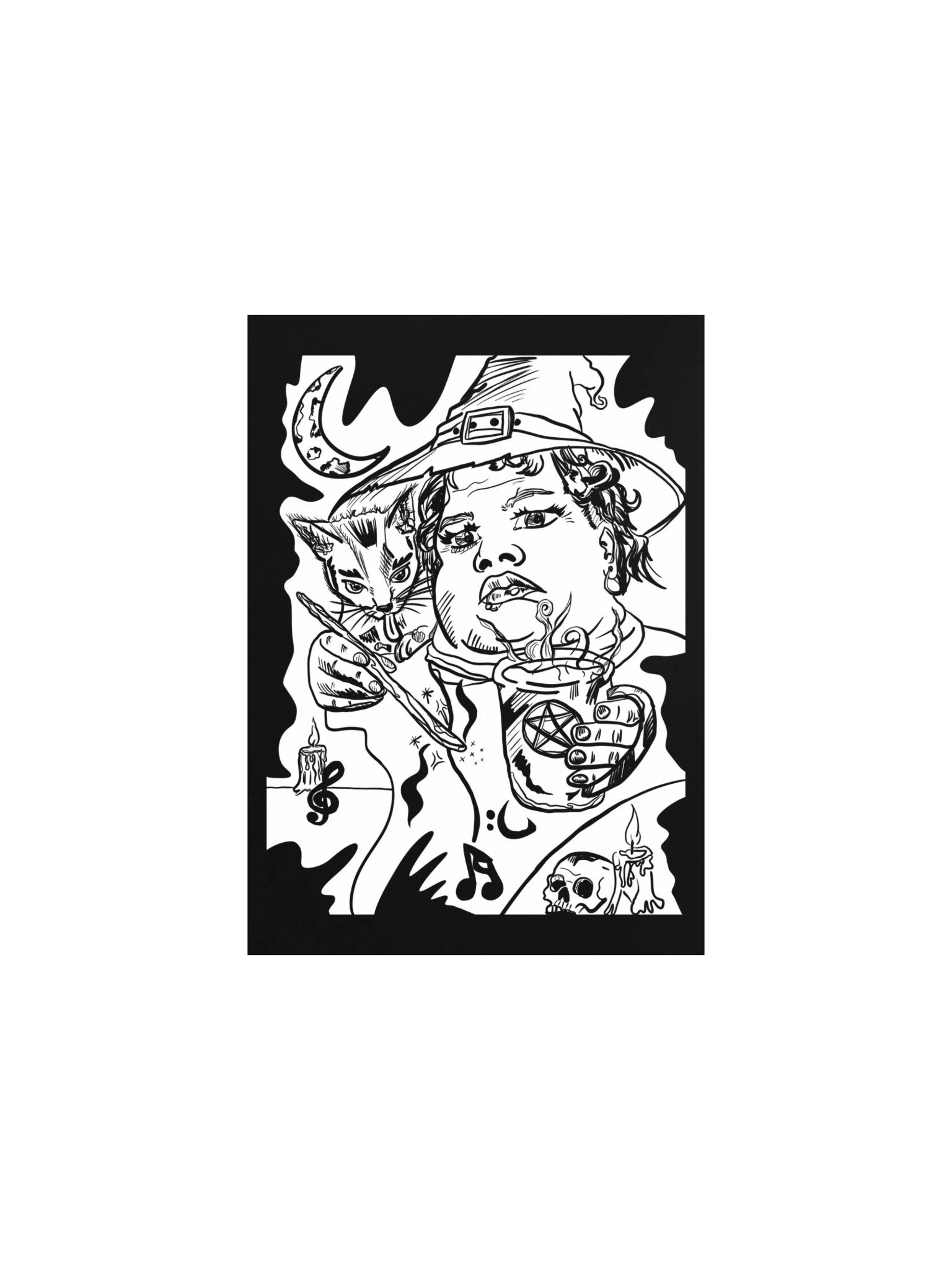 Cat-loving Witch - art poster product image (2)