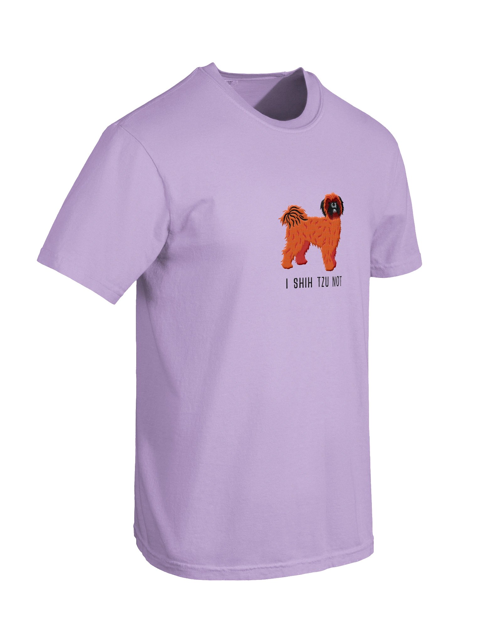 I Shih Tzu Not T-Shirt(Embroidered) of a Shih Tzu(Red, Black Mask) product image (11)