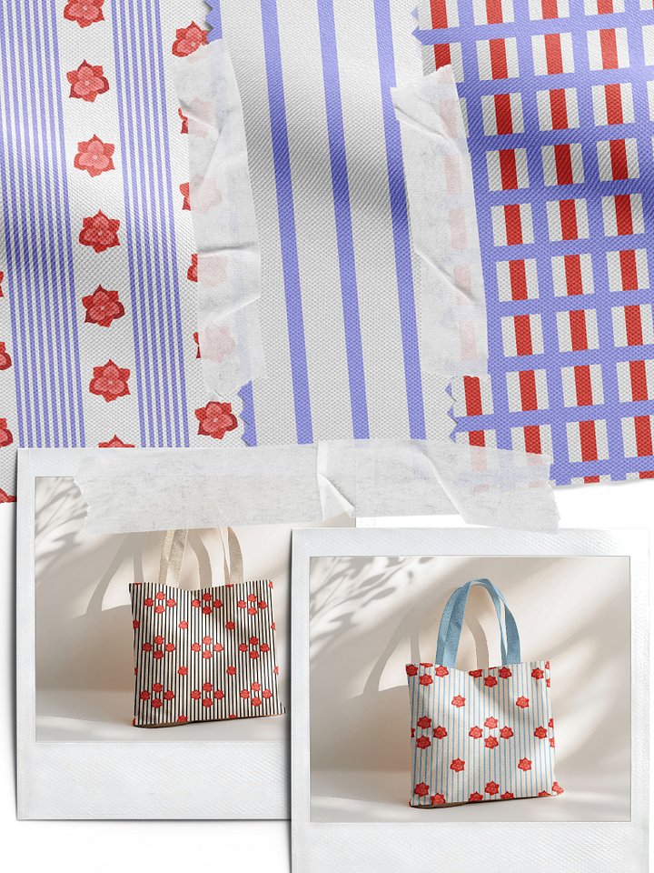 Flowers x geometric shapes pattern (Part 1) (Commercial License) product image (2)