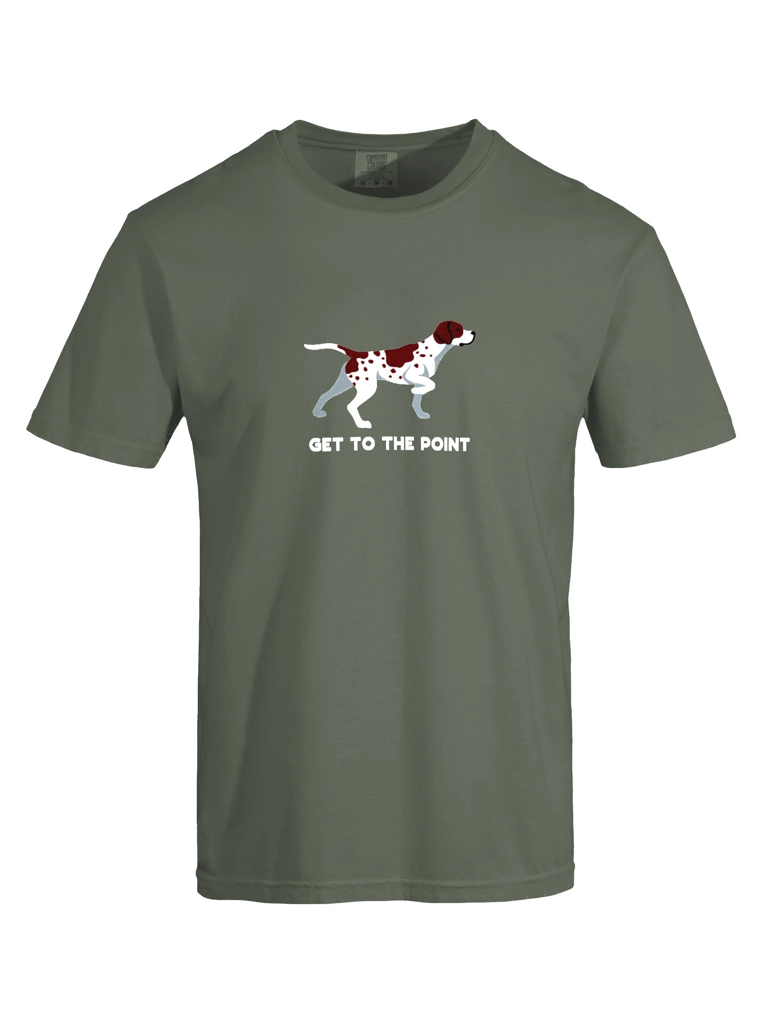 Get to the Point T-Shirt(Embroidered) of an English Pointer(Liver & White) product image (10)