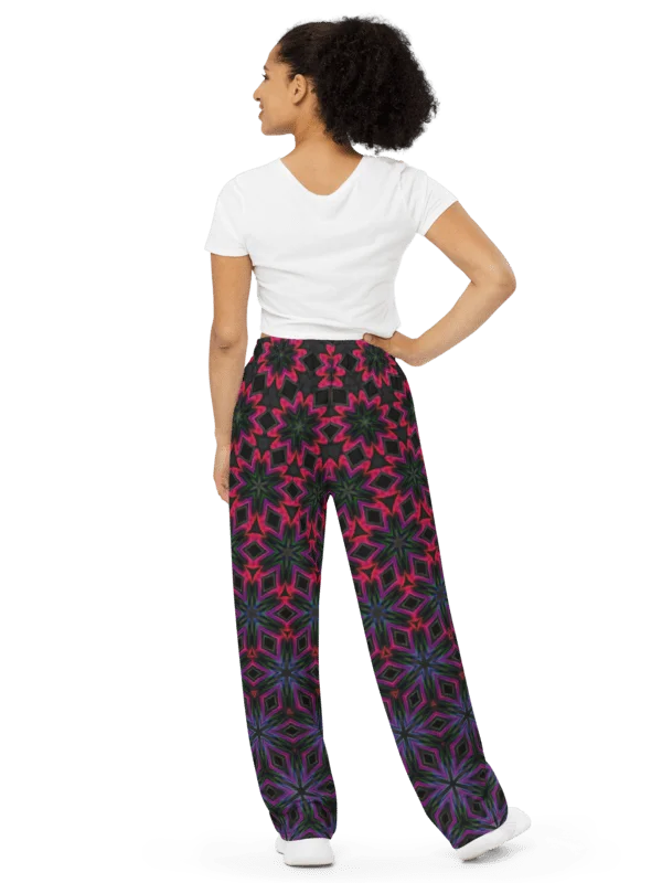 Cosmic Kaleidoscope Unisex Wide-Leg Lounge Pants product image (5)