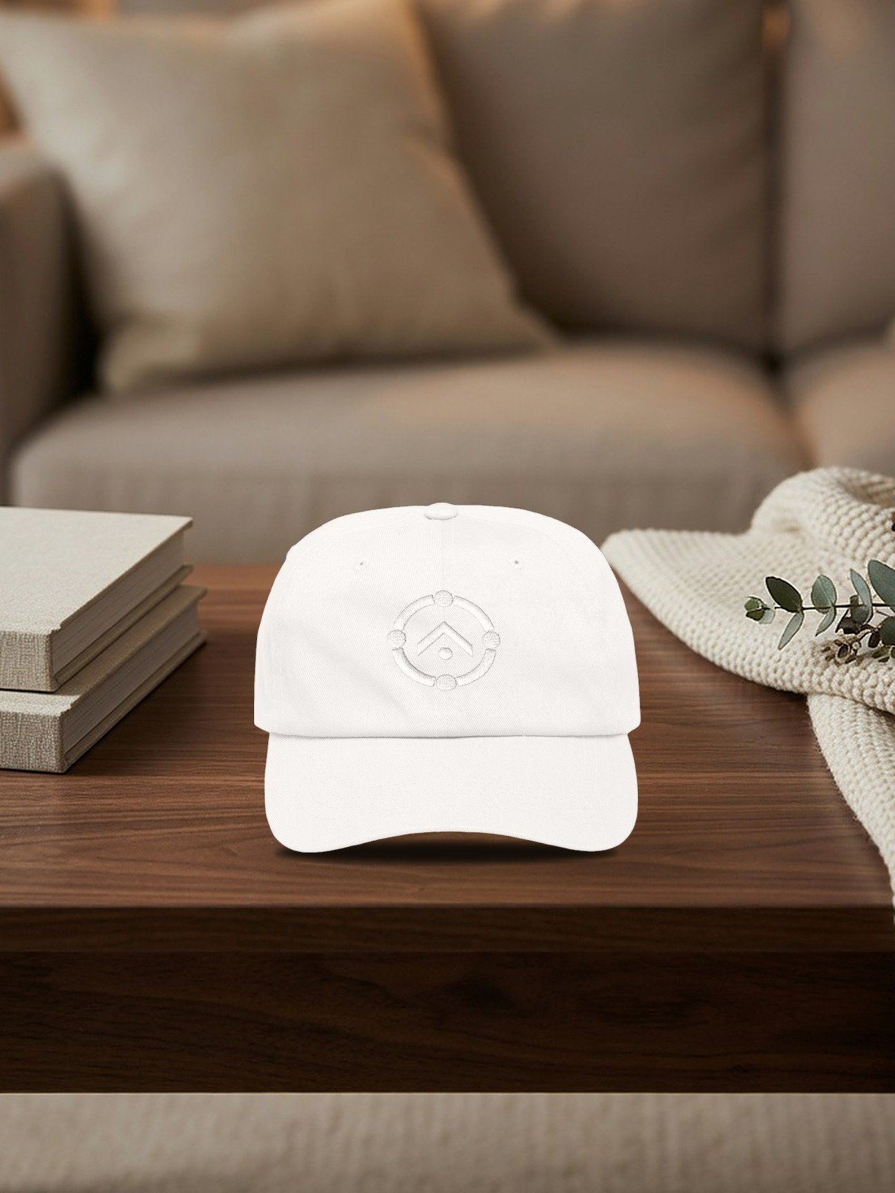 Project Milk Carton Dad Hat, White on White product image (1)