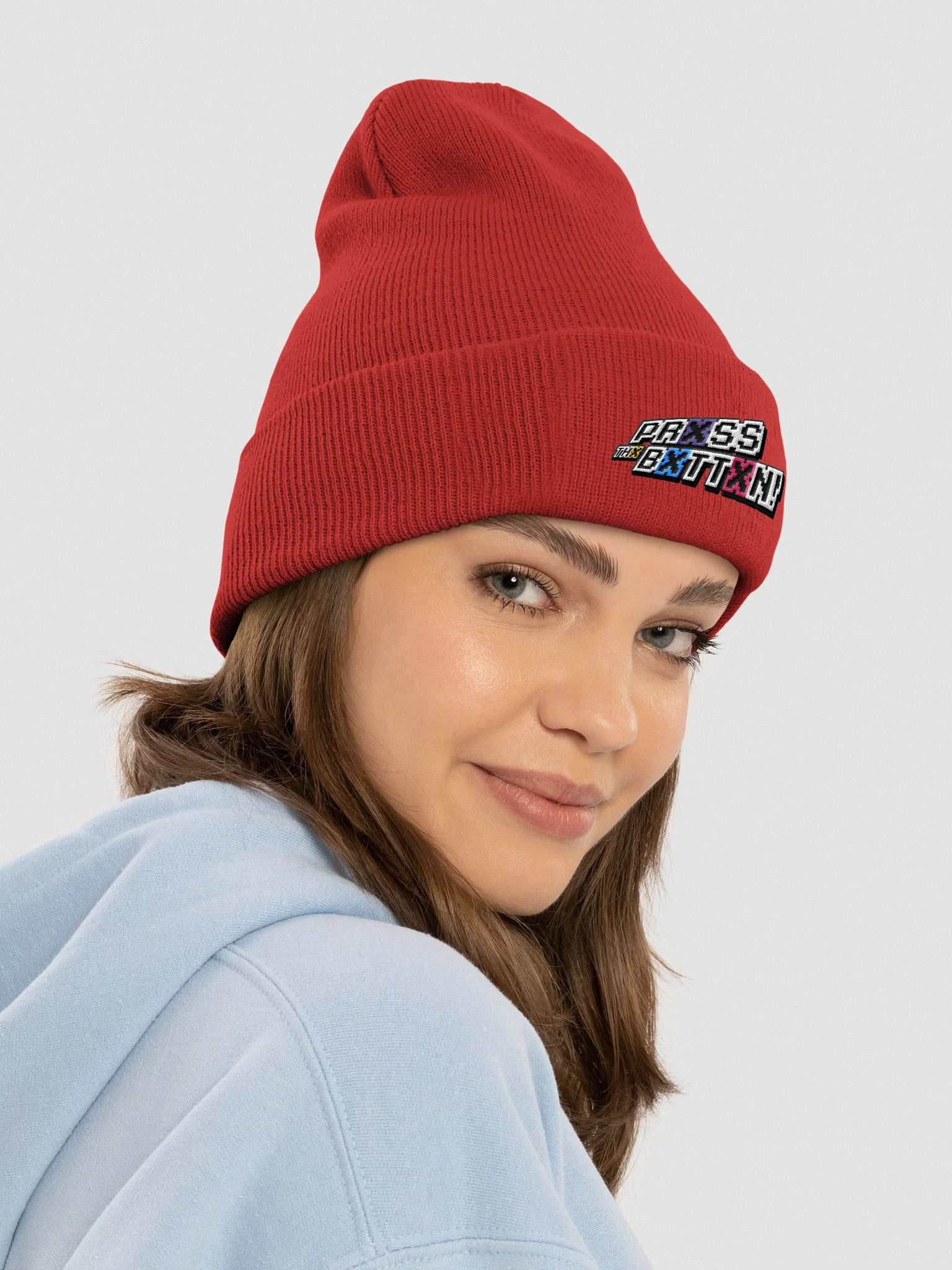 Prxss Thx Bxttxn! Beanie product image (6)