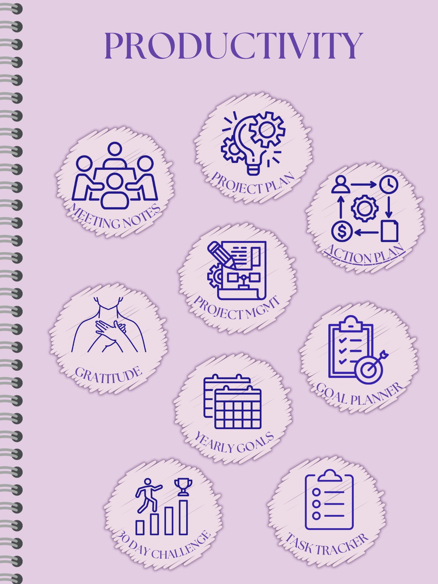 Detailed Undated Planner - Blue product image (7)