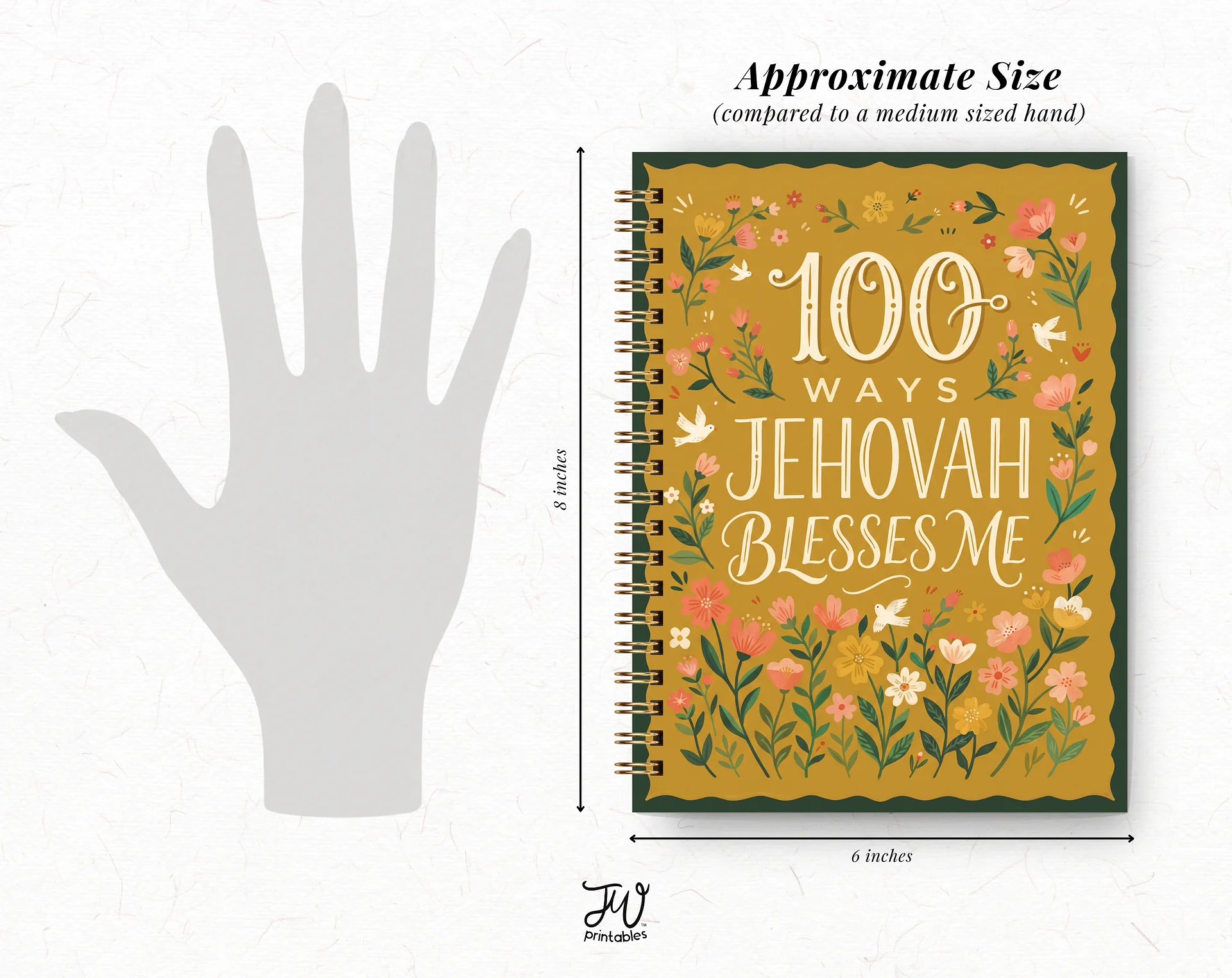 100 Ways Jehovah Blesses Me Prompted Journal product image (4)