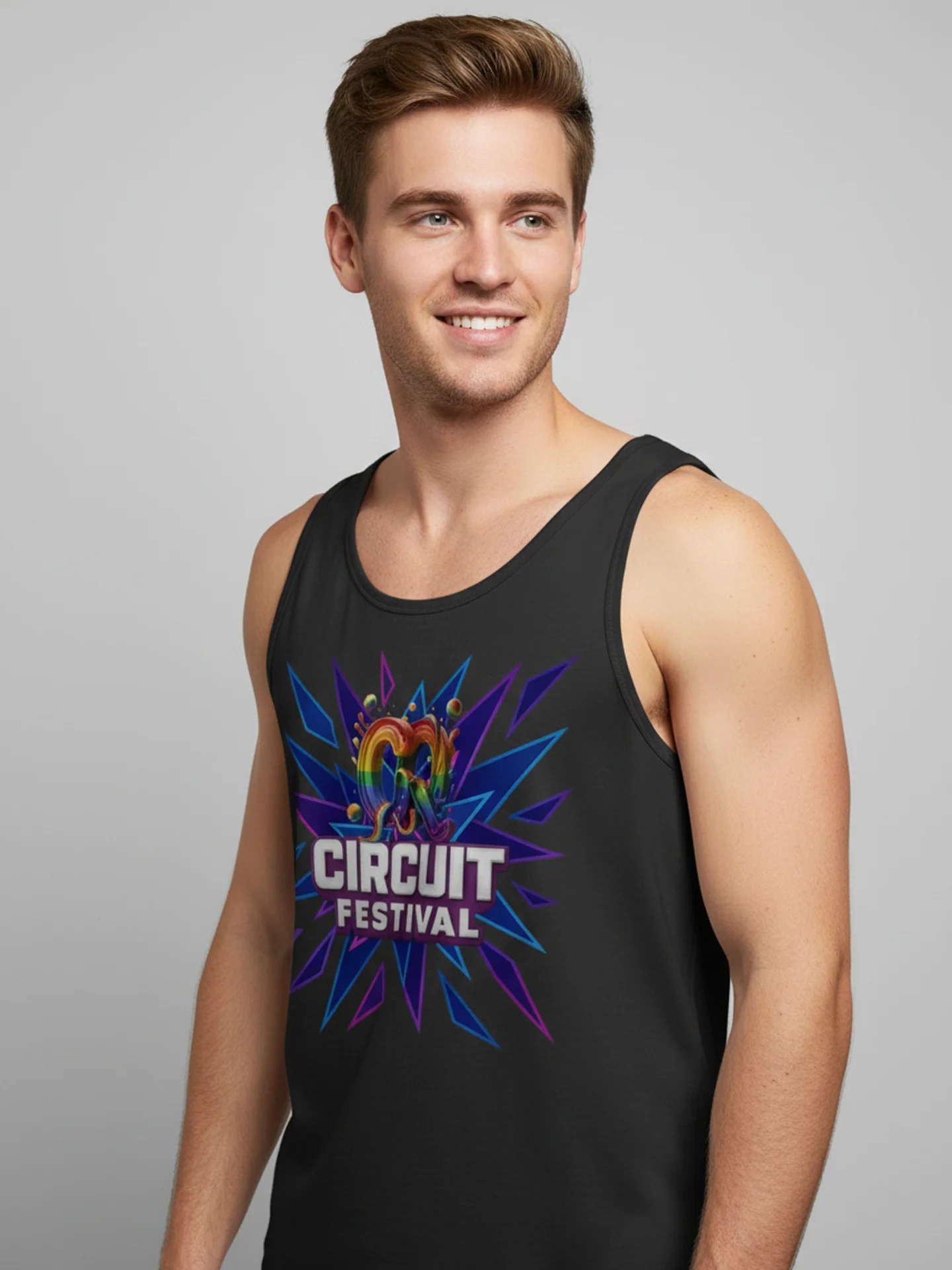 CQ CIRCUIT FESTIVAL – NEON BURST PARTY TANK product image (2)
