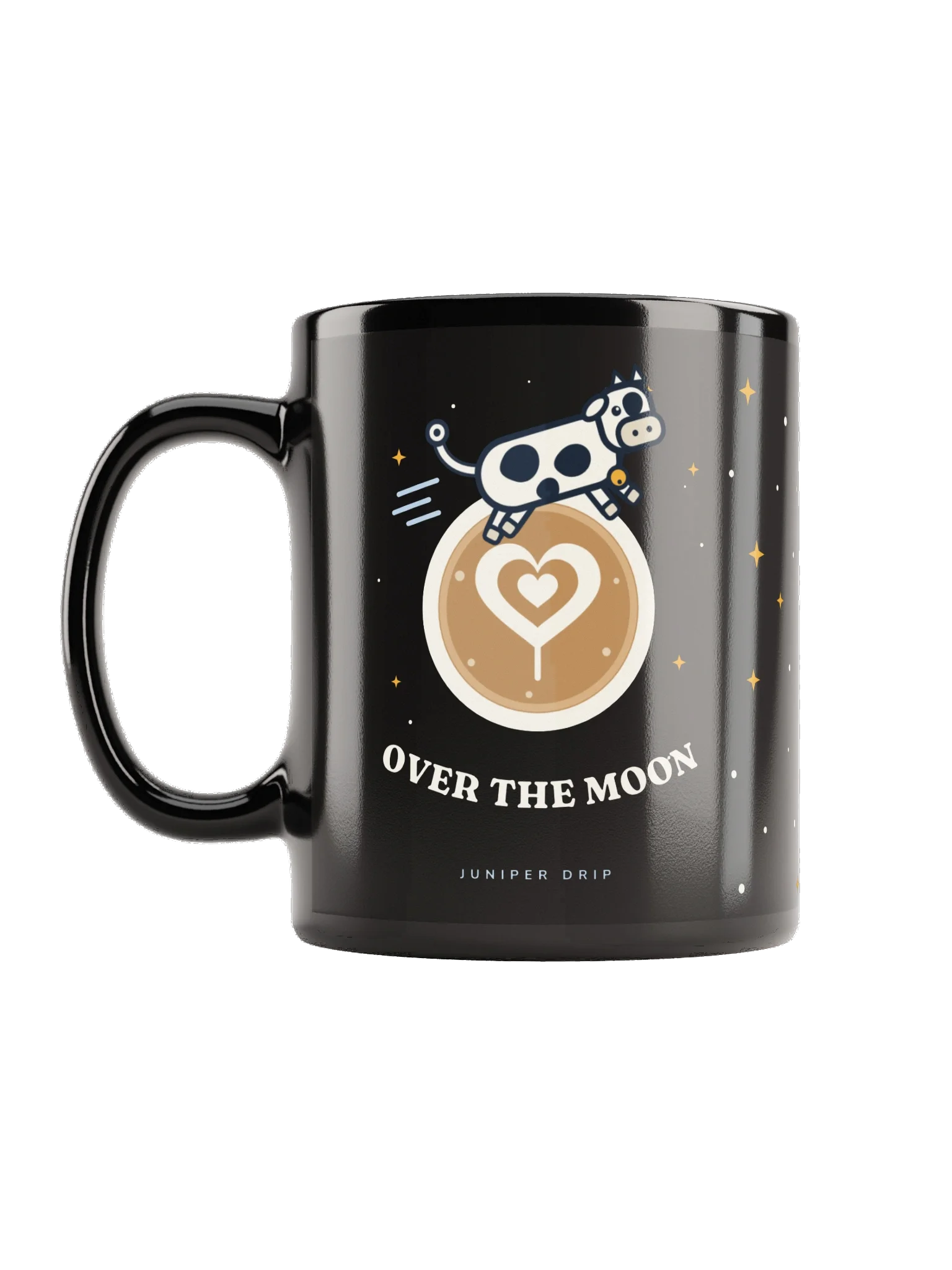Over the Moon Mug: a cow jumping over the moon