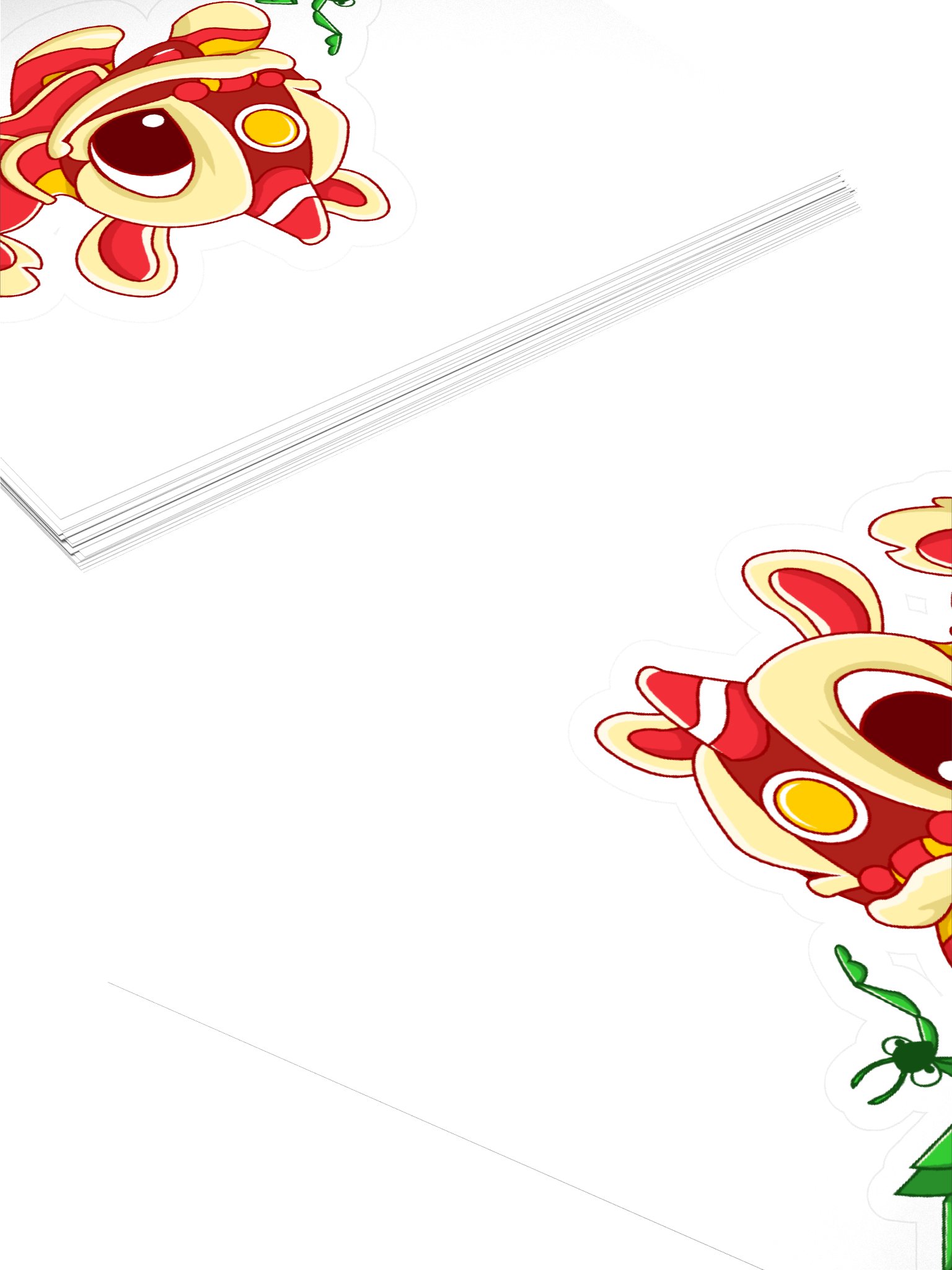 Mantis Meets Lion Kiss Cut Stickers product image (4)